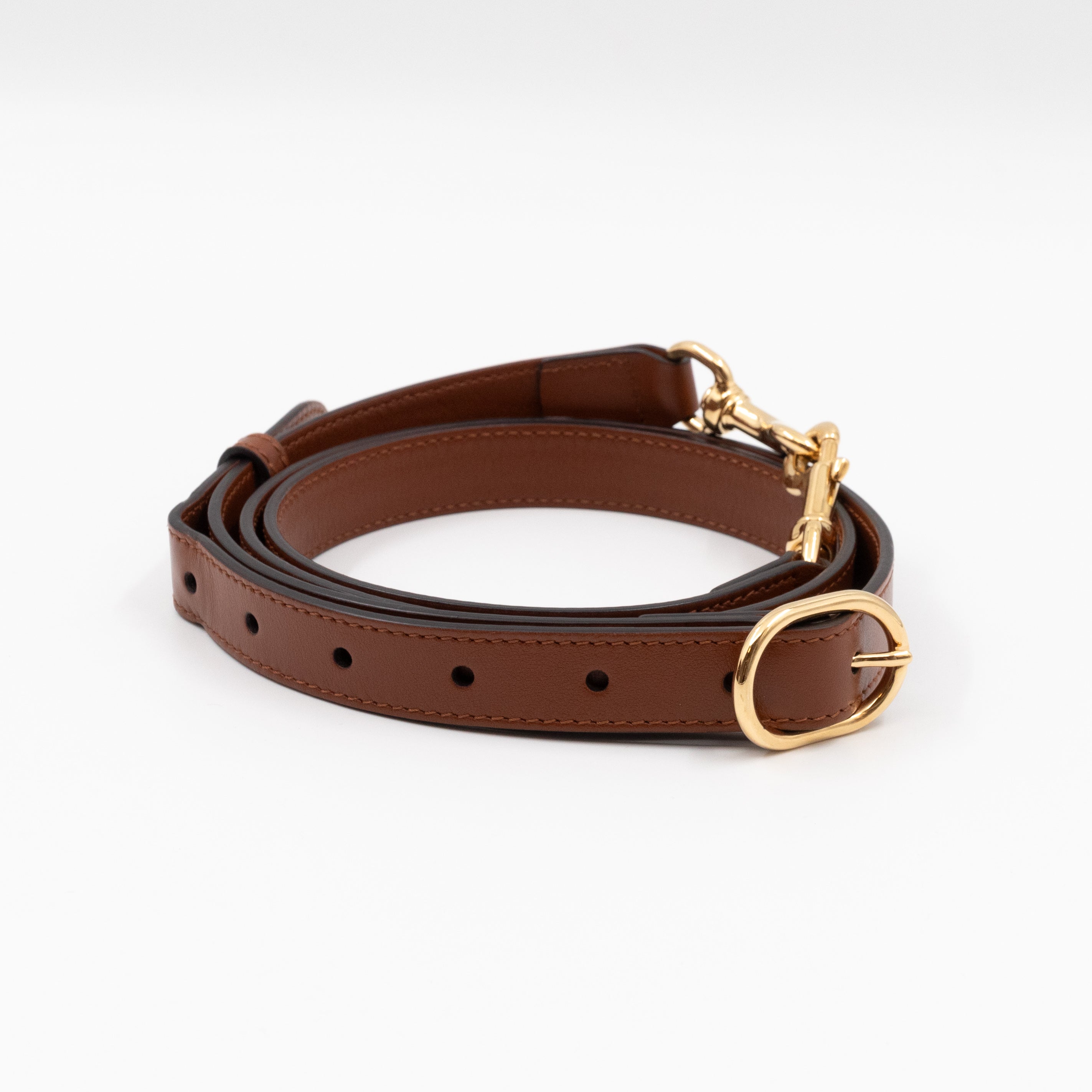 GG Matelassé Small Brown Leather