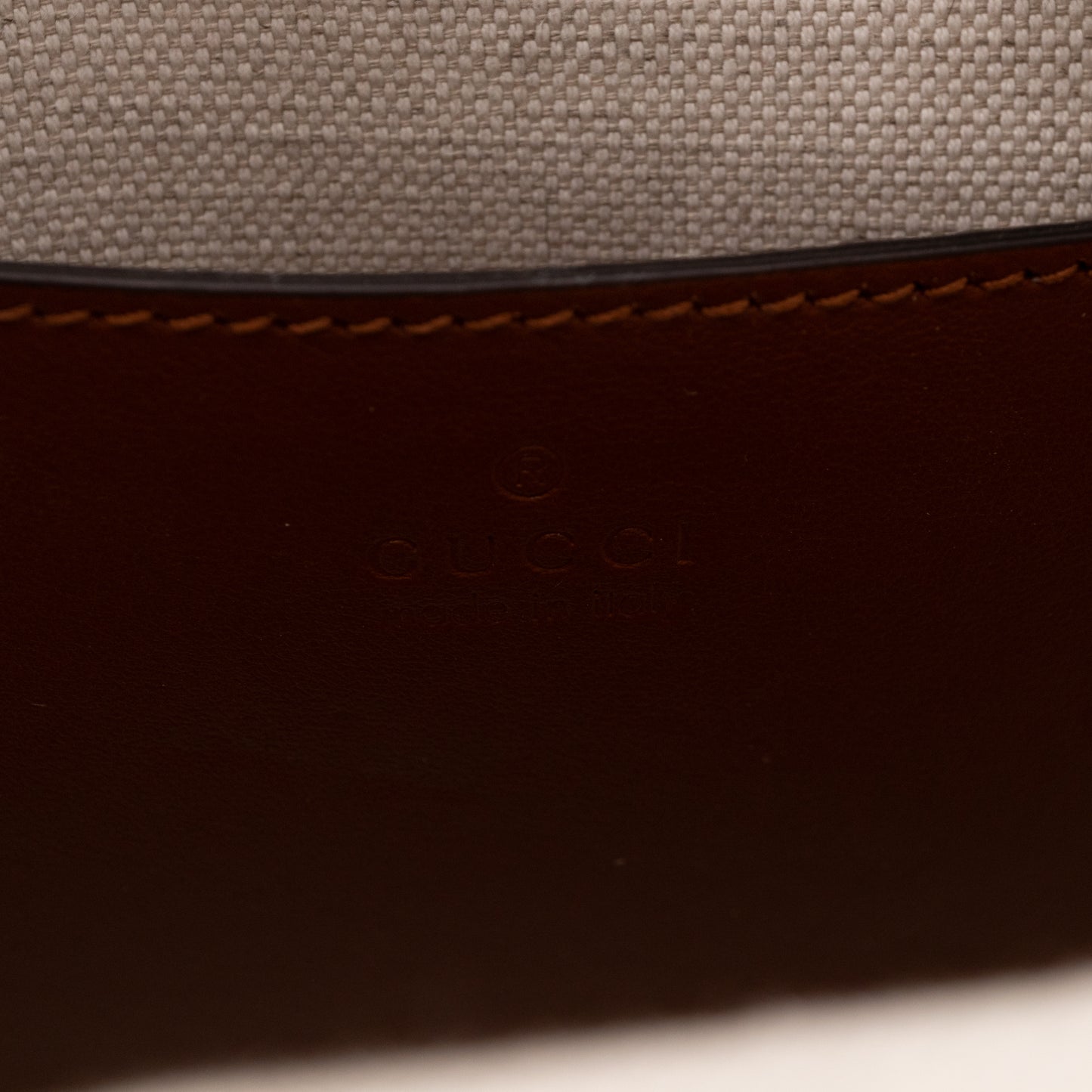 GG Matelassé Small Brown Leather