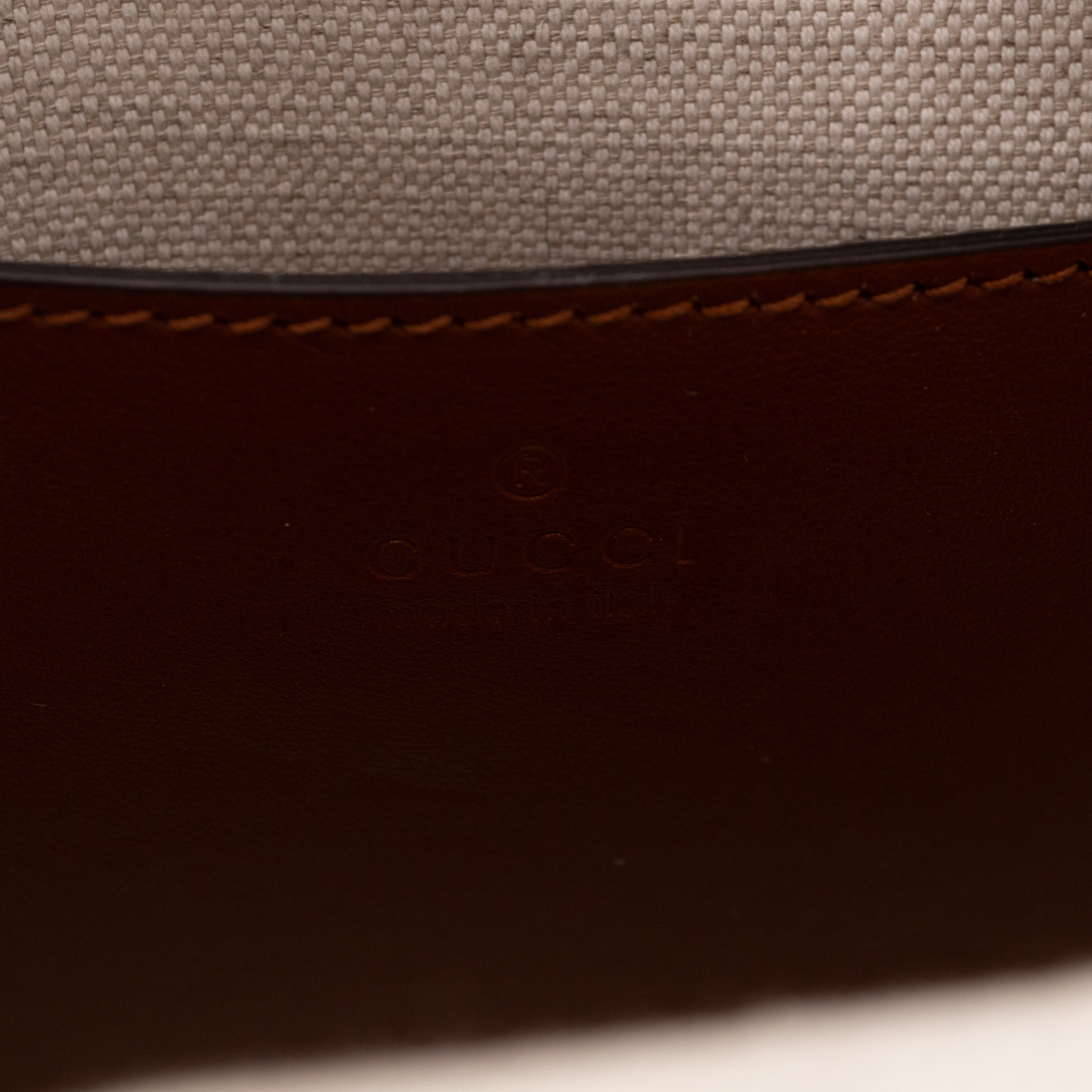 GG Matelassé Small Brown Leather