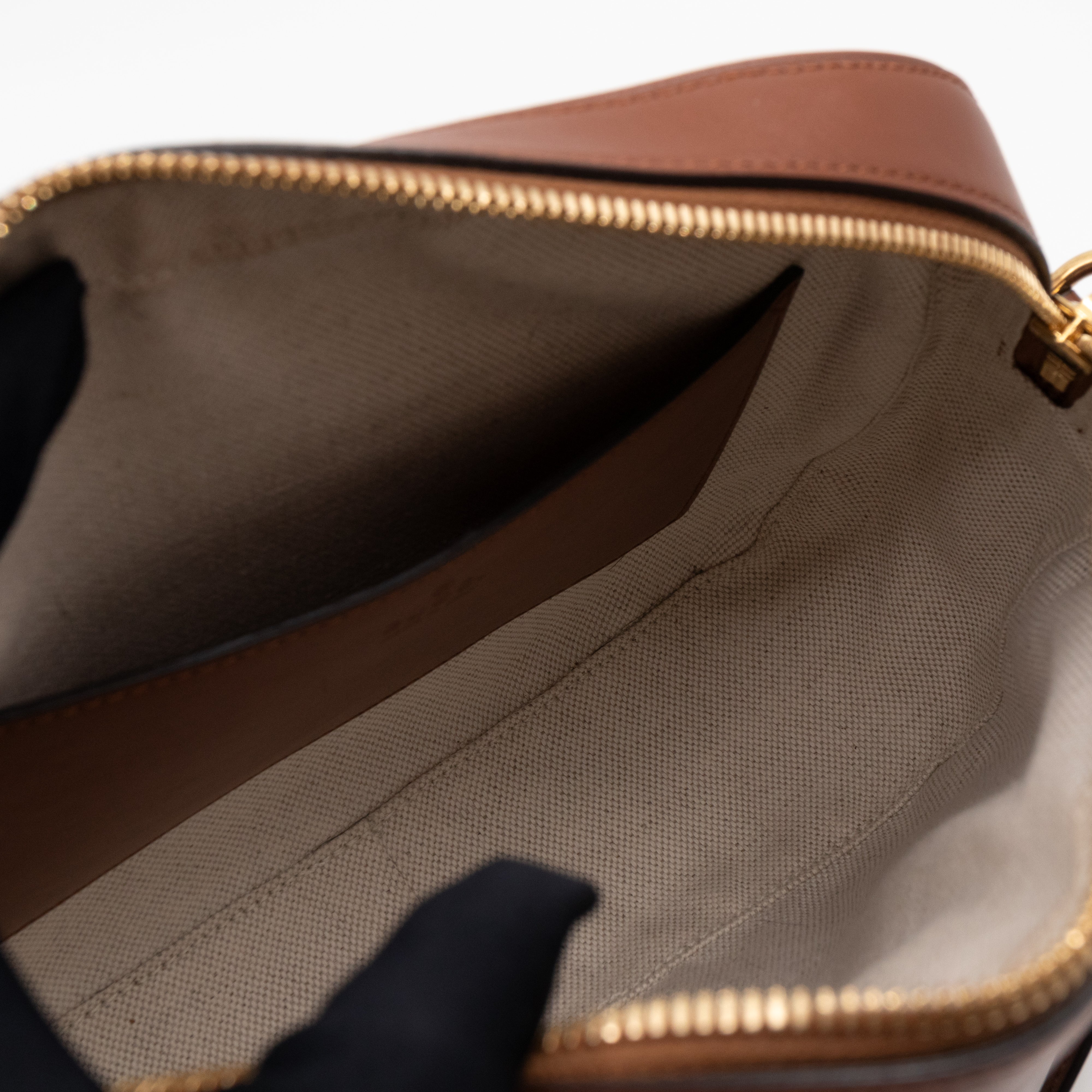 GG Matelassé Small Brown Leather