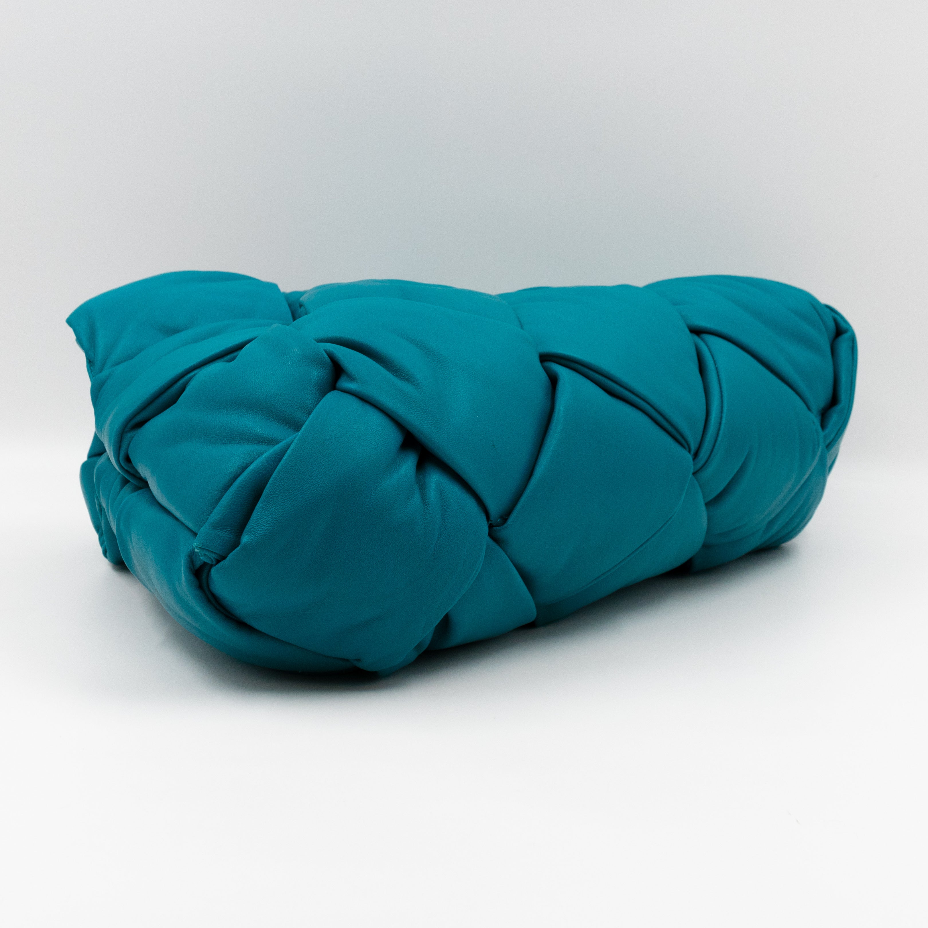 Padded Lock Intrecciato Supple Tote Blaster Blue Leather