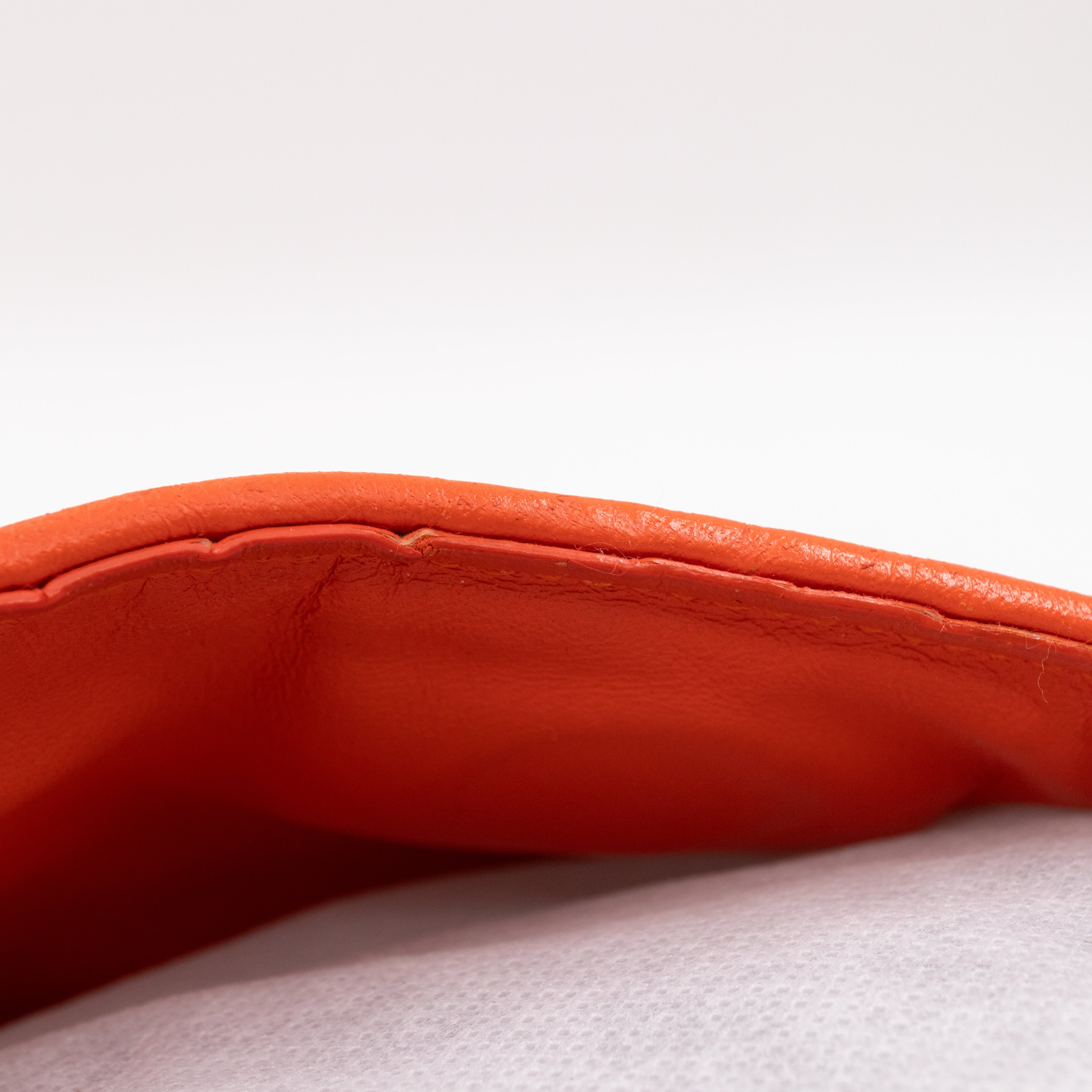 Parachute Bag Intrecciato Orange Leather