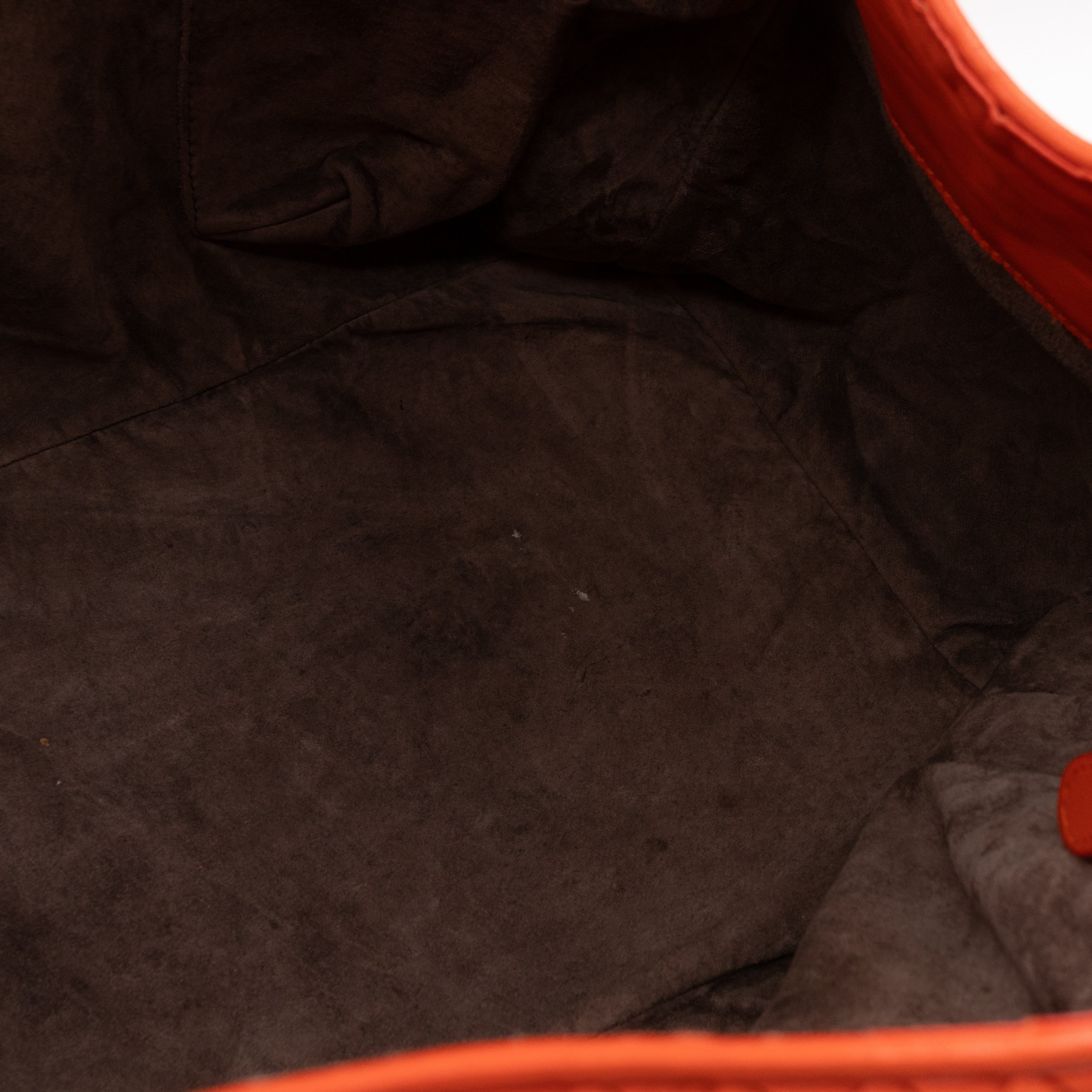 Parachute Bag Intrecciato Orange Leather