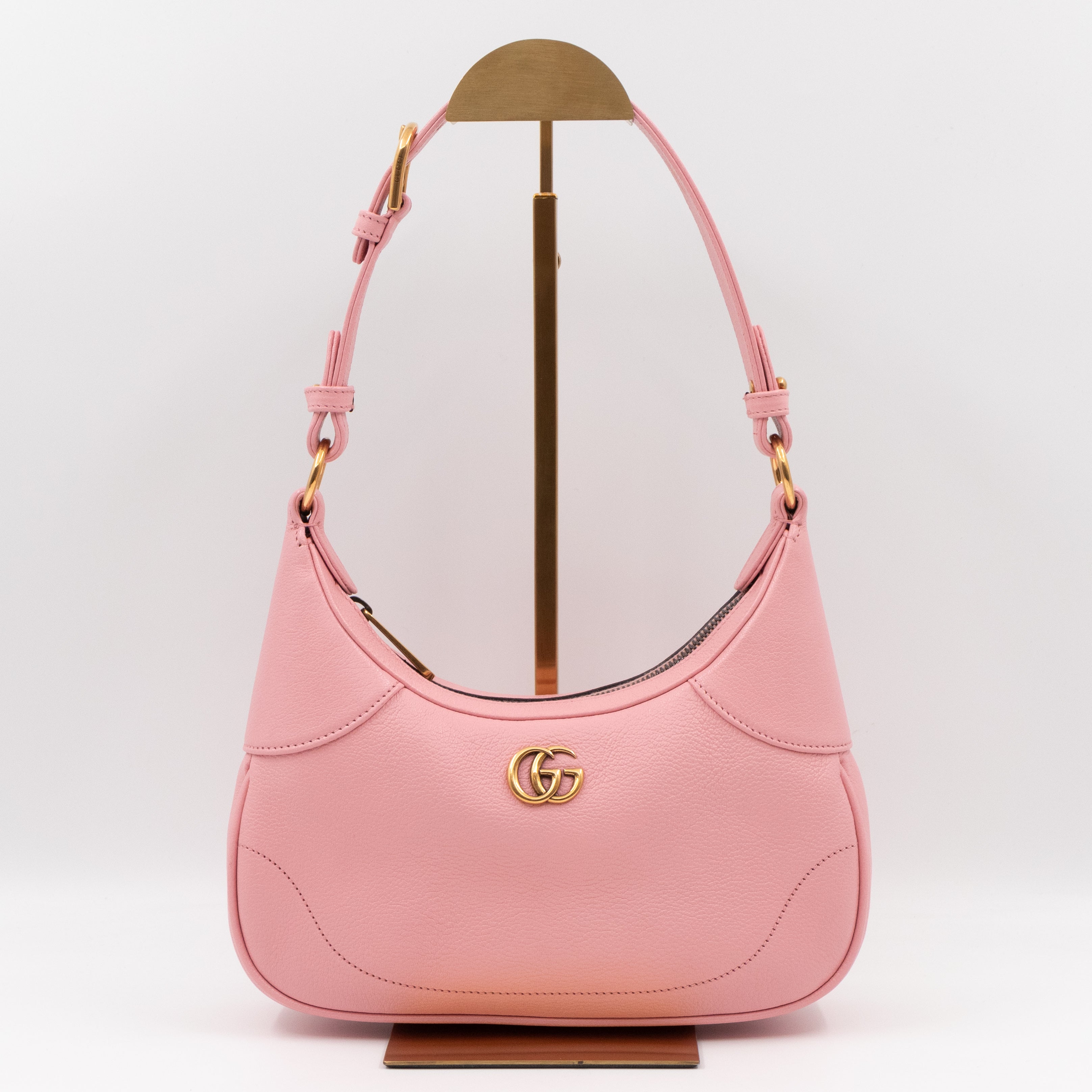 Aphrodite Small Shoulder Bag Light Pink Leather