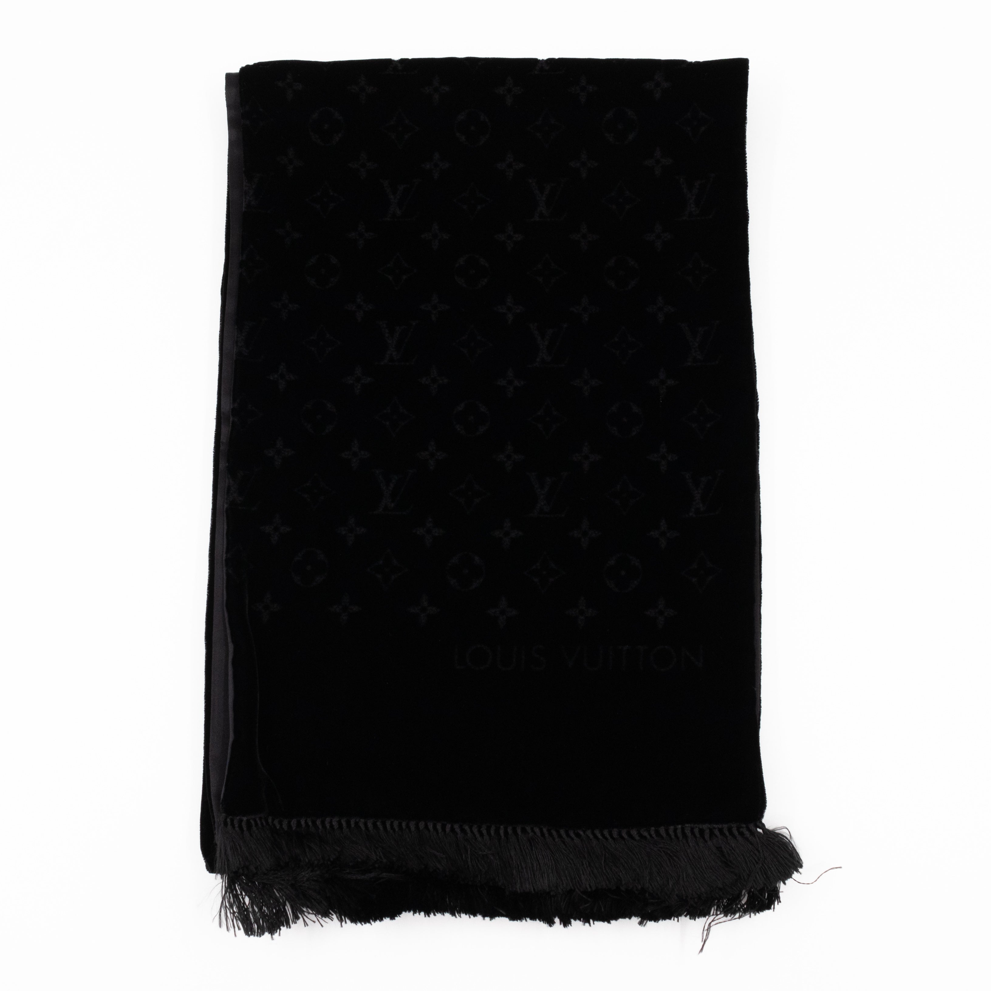 Velvet Stole Scarf Black
