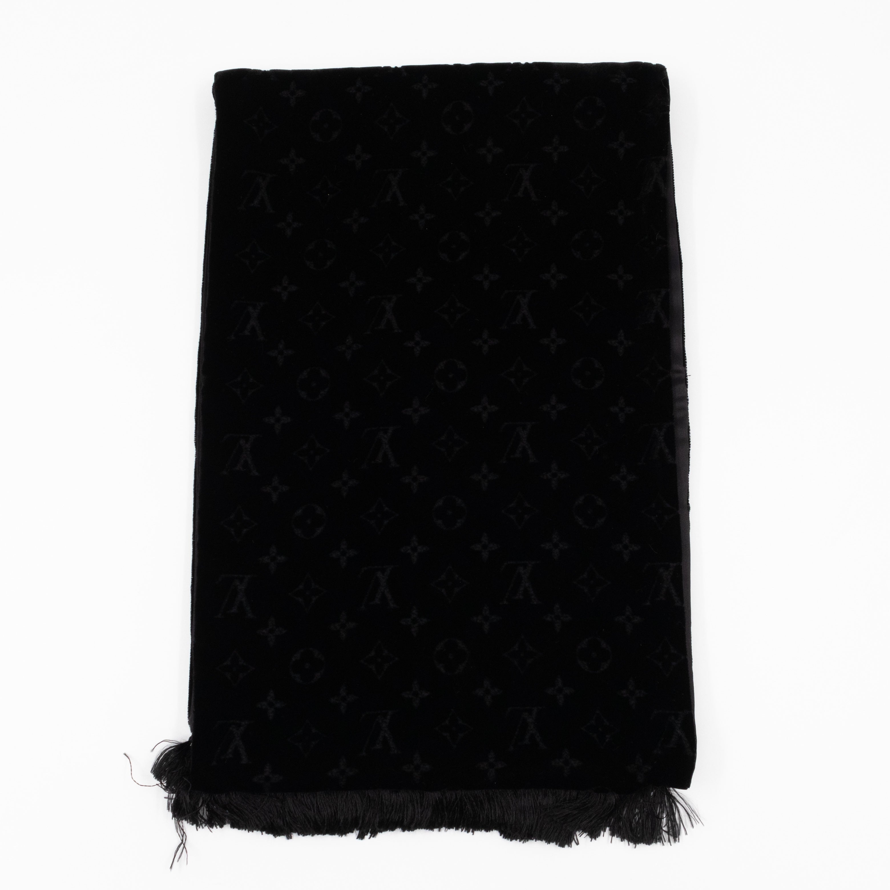 Velvet Stole Scarf Black