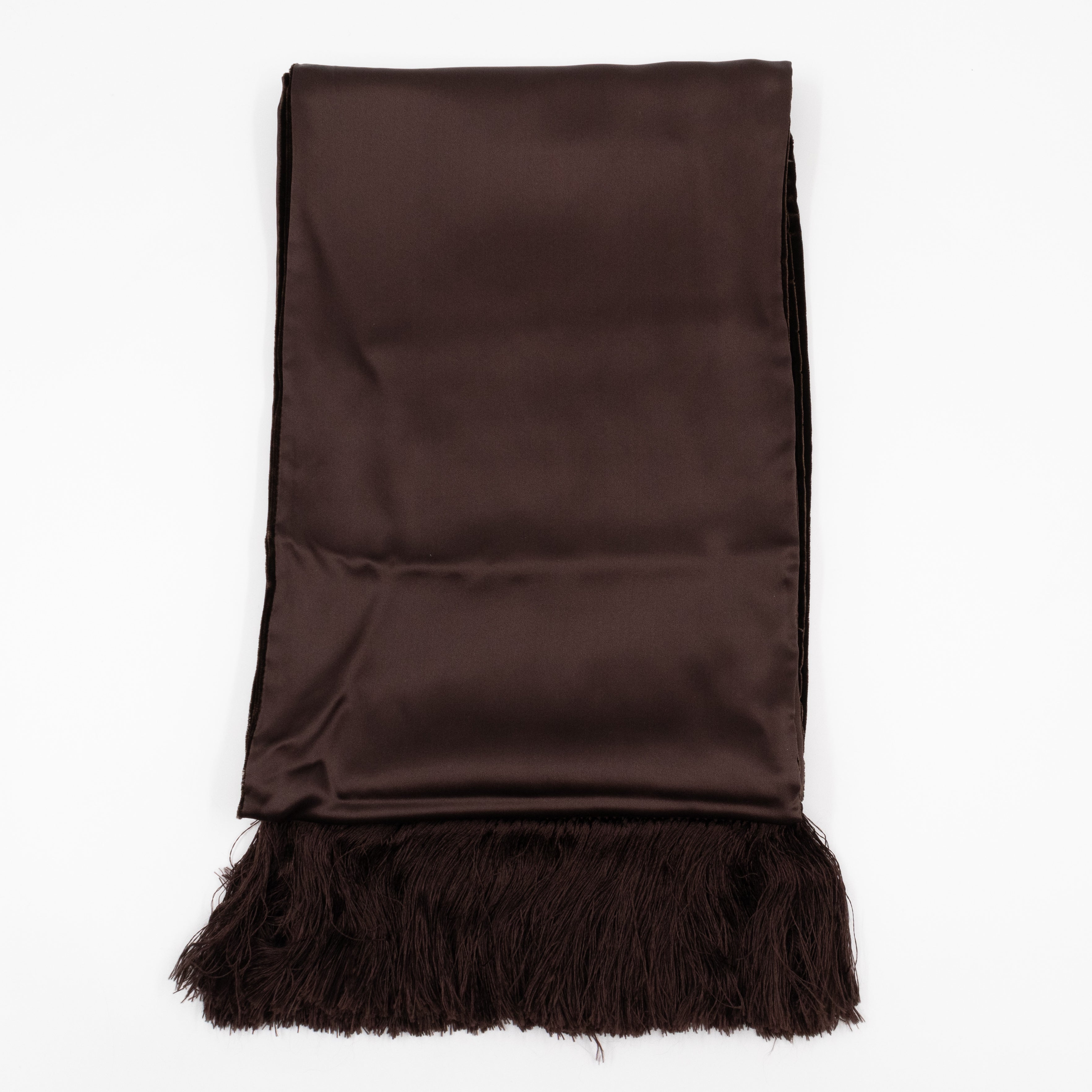 Velvet Stole Scarf Brown