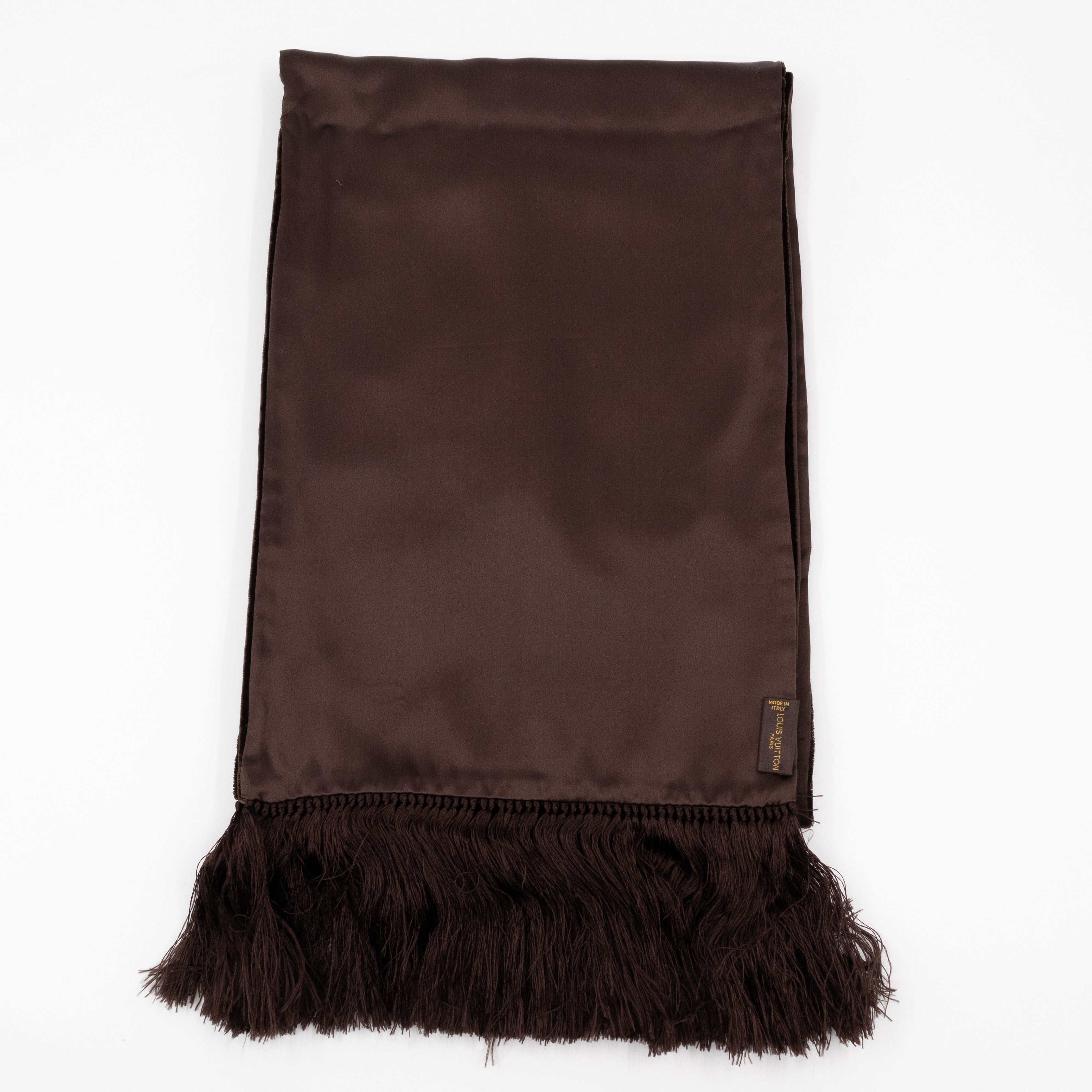 Velvet Stole Scarf Brown