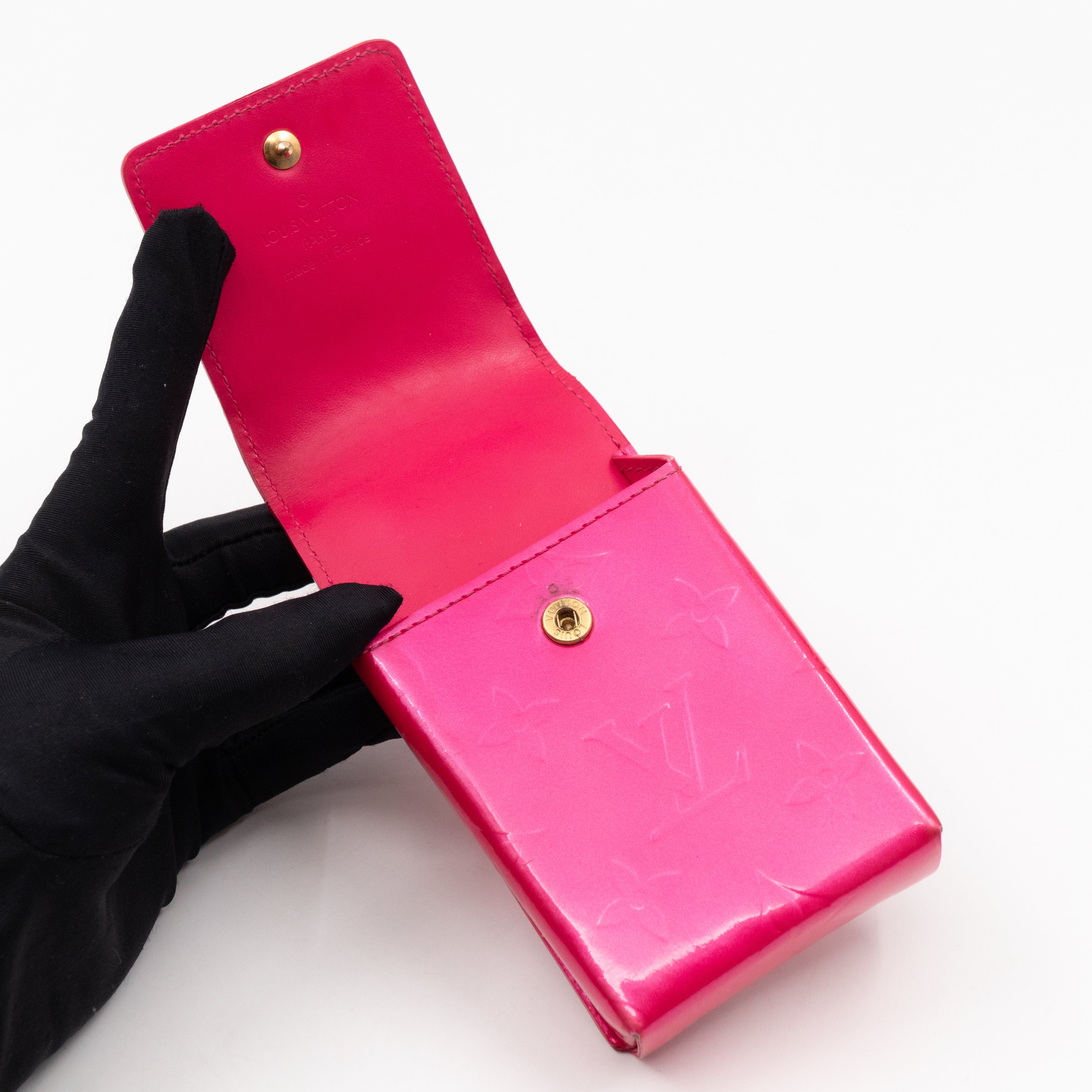 Cigarette Case Pink Vernis Leather