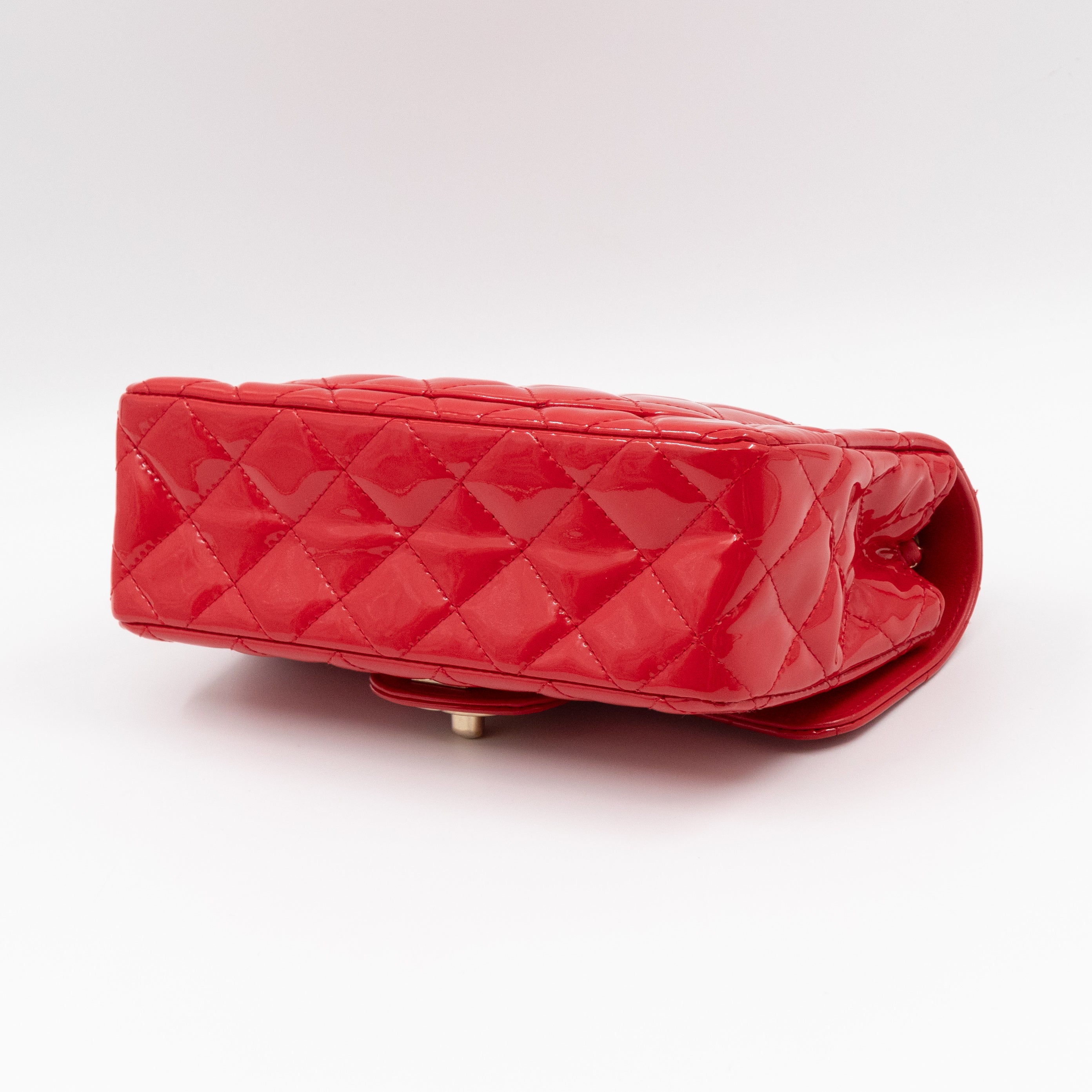Classic Mini Rectangular Red Patent Leather