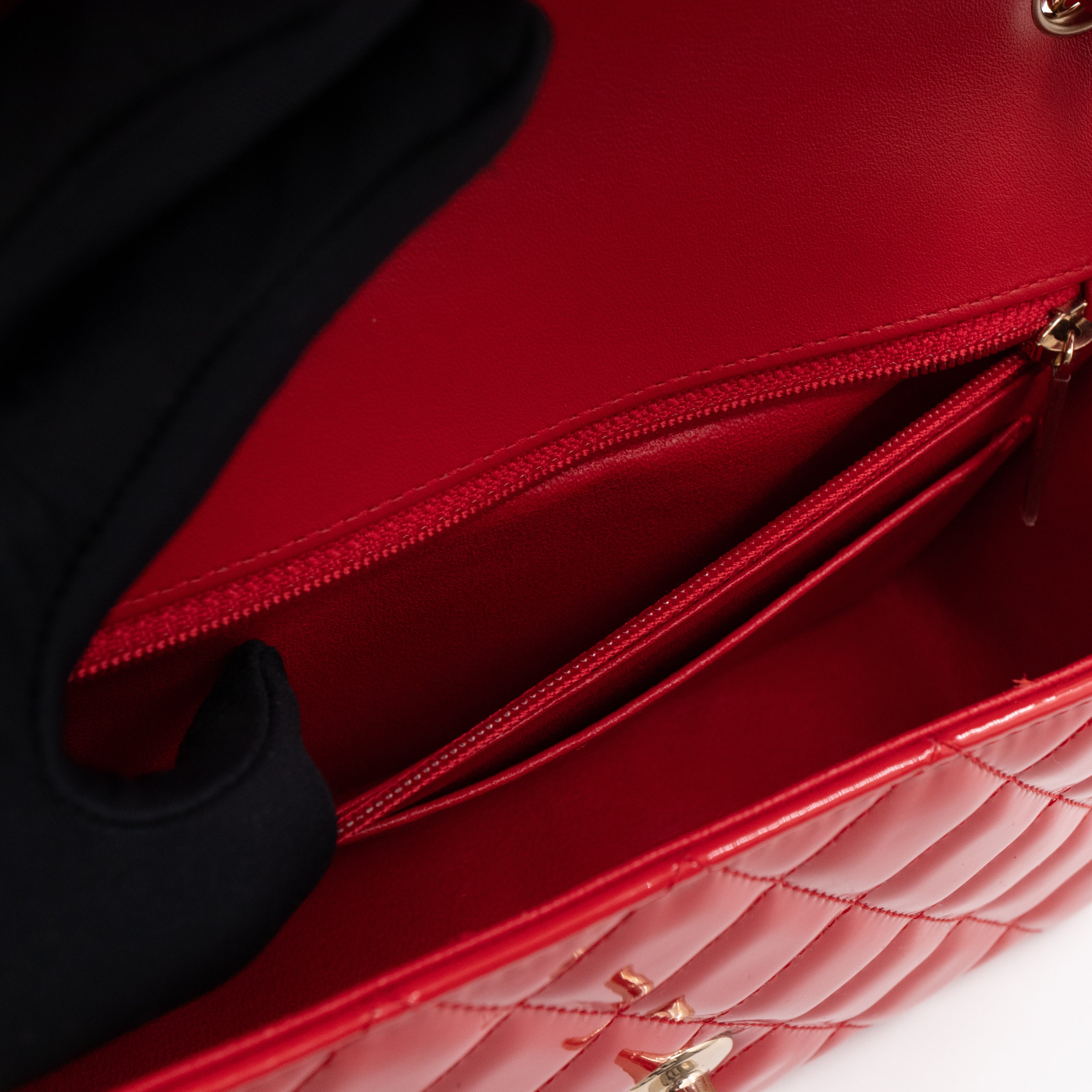 Classic Mini Rectangular Red Patent Leather