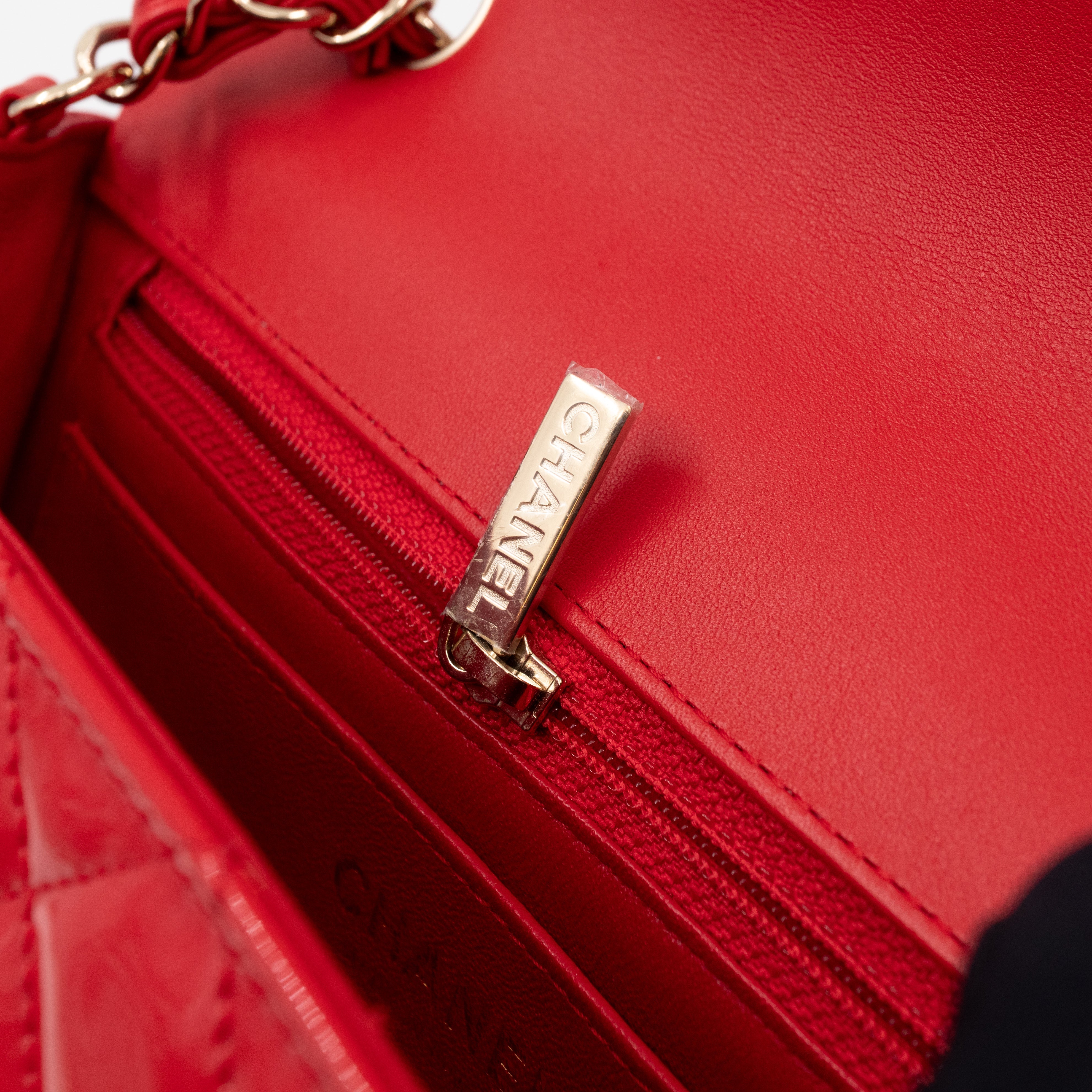 Classic Mini Rectangular Red Patent Leather
