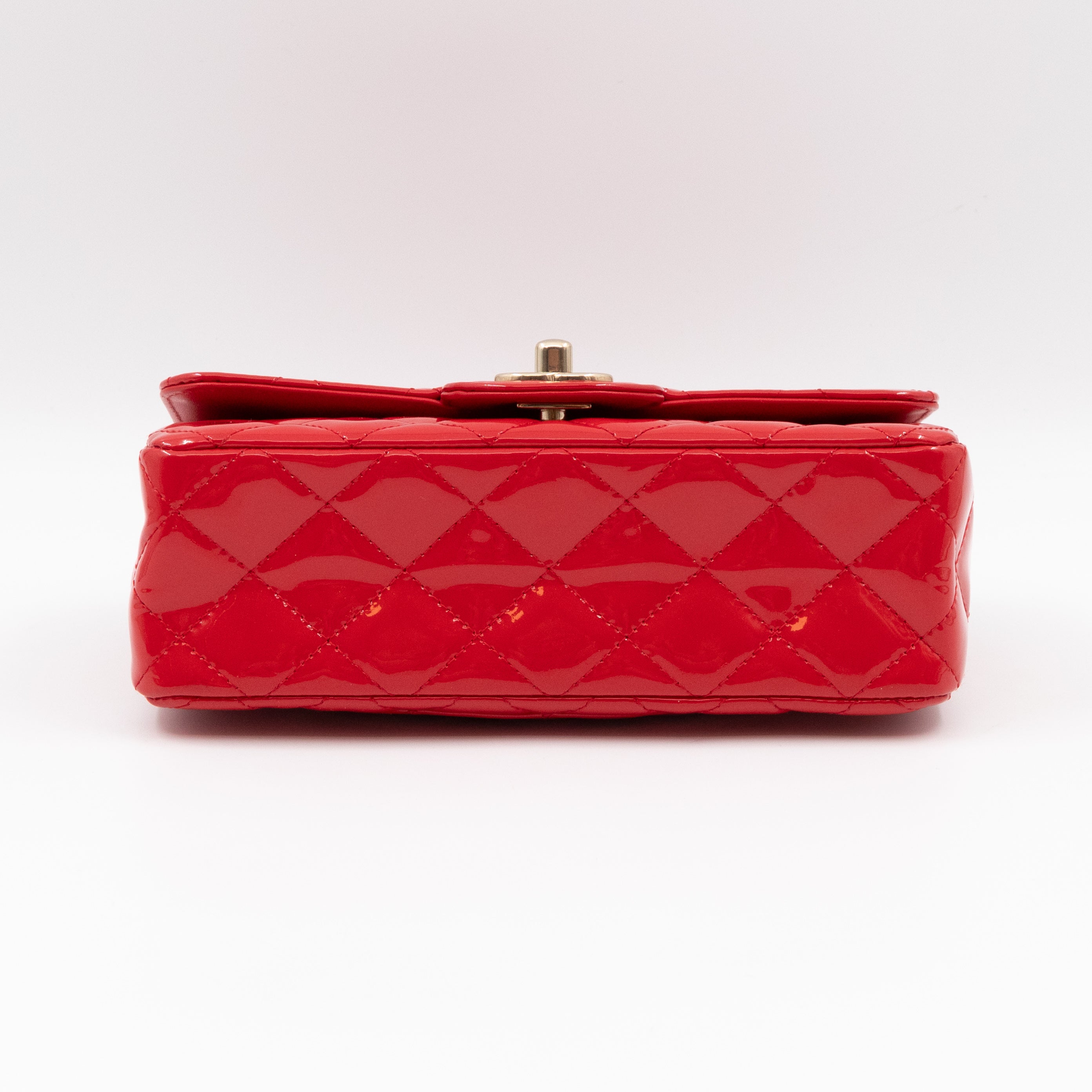 Classic Mini Rectangular Red Patent Leather