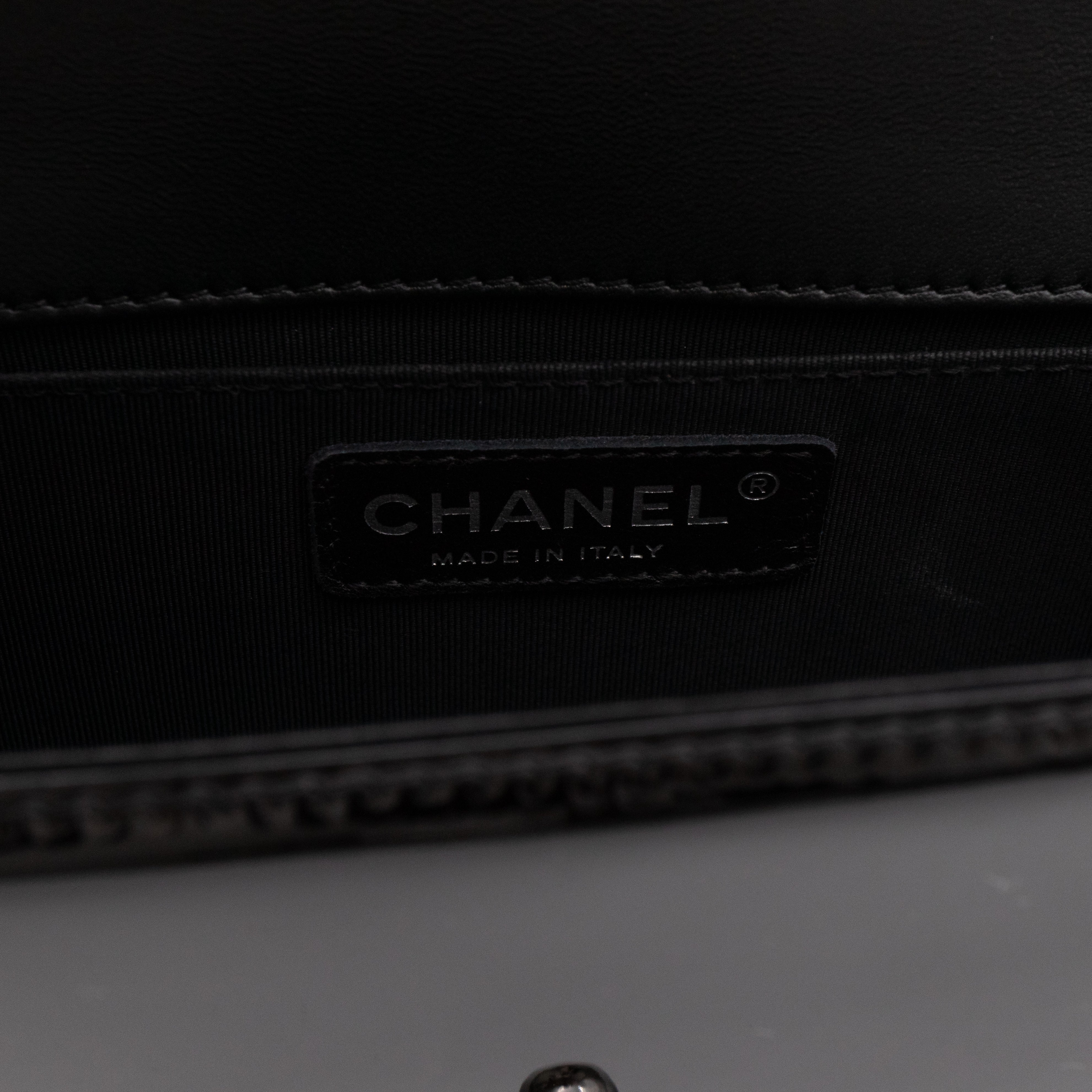 Boy Bag Small Black Metallic Patent Leather