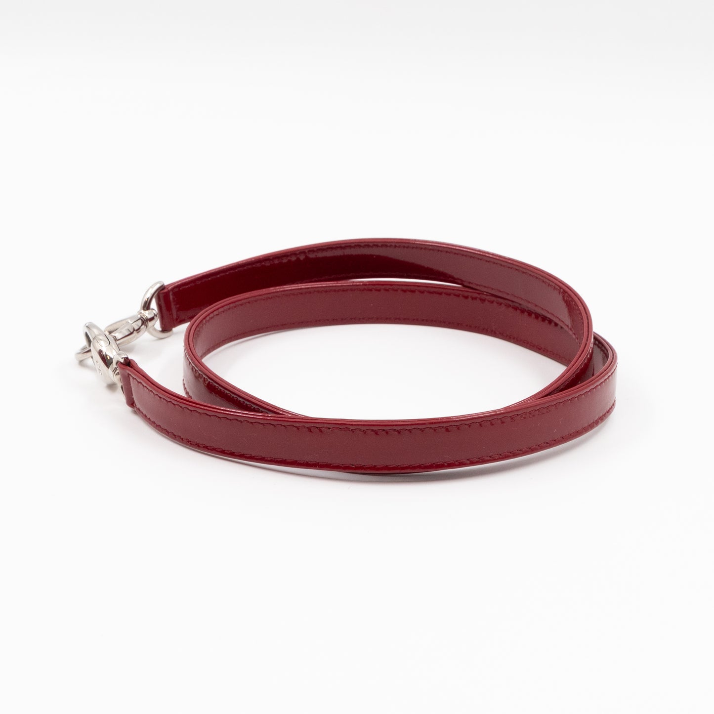 Lady Dior Medium Dark Red Patent Leather