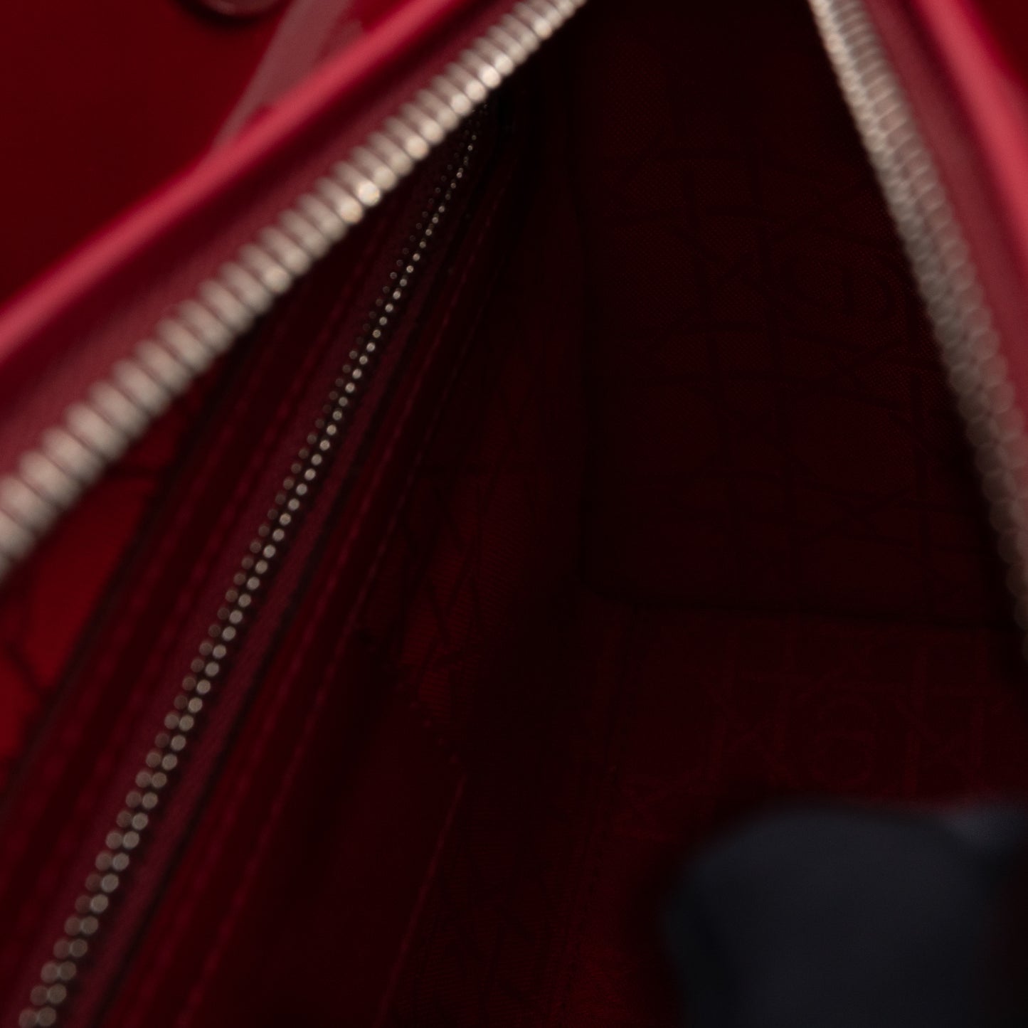 Lady Dior Medium Dark Red Patent Leather