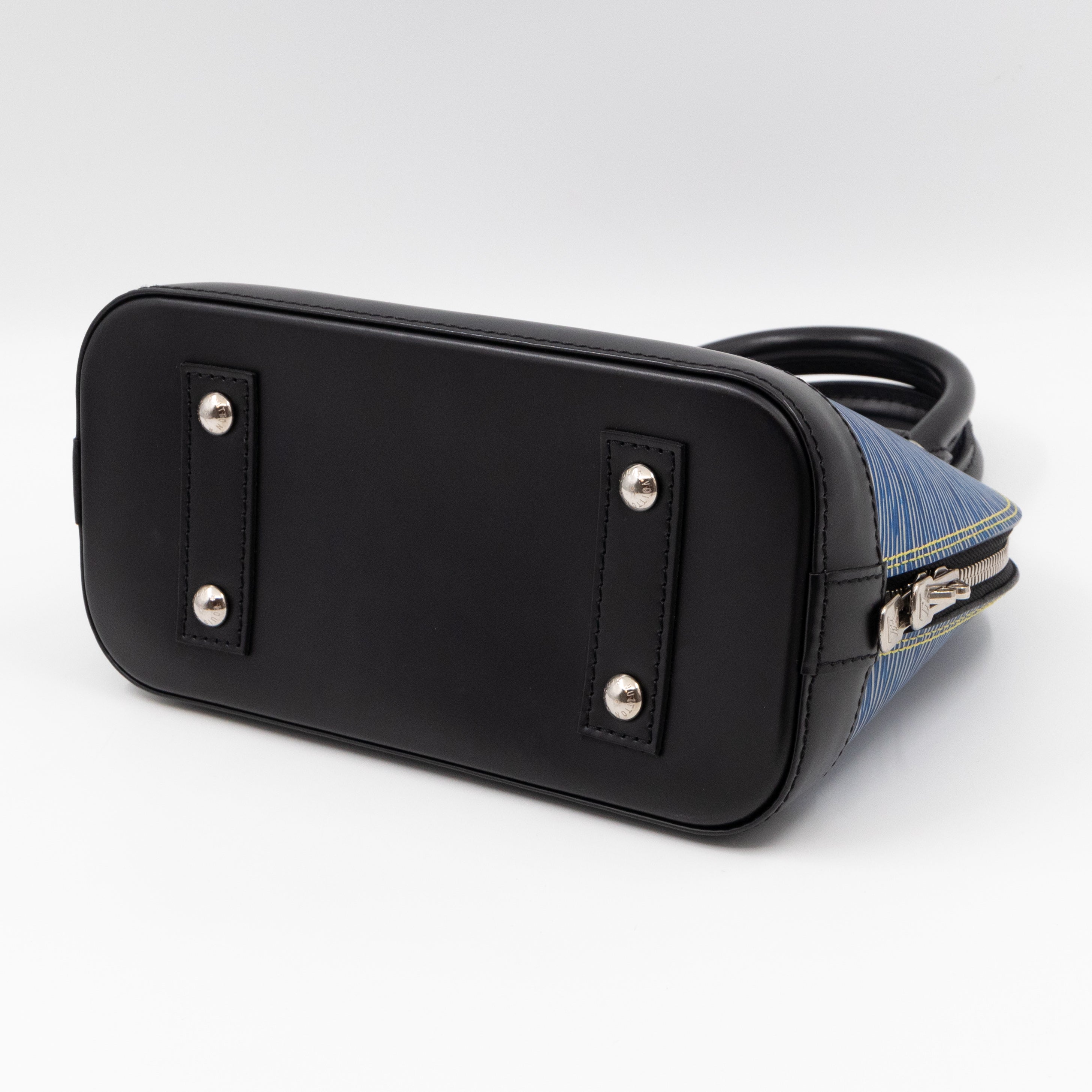 Alma BB Epi Leather Denim Blue Black