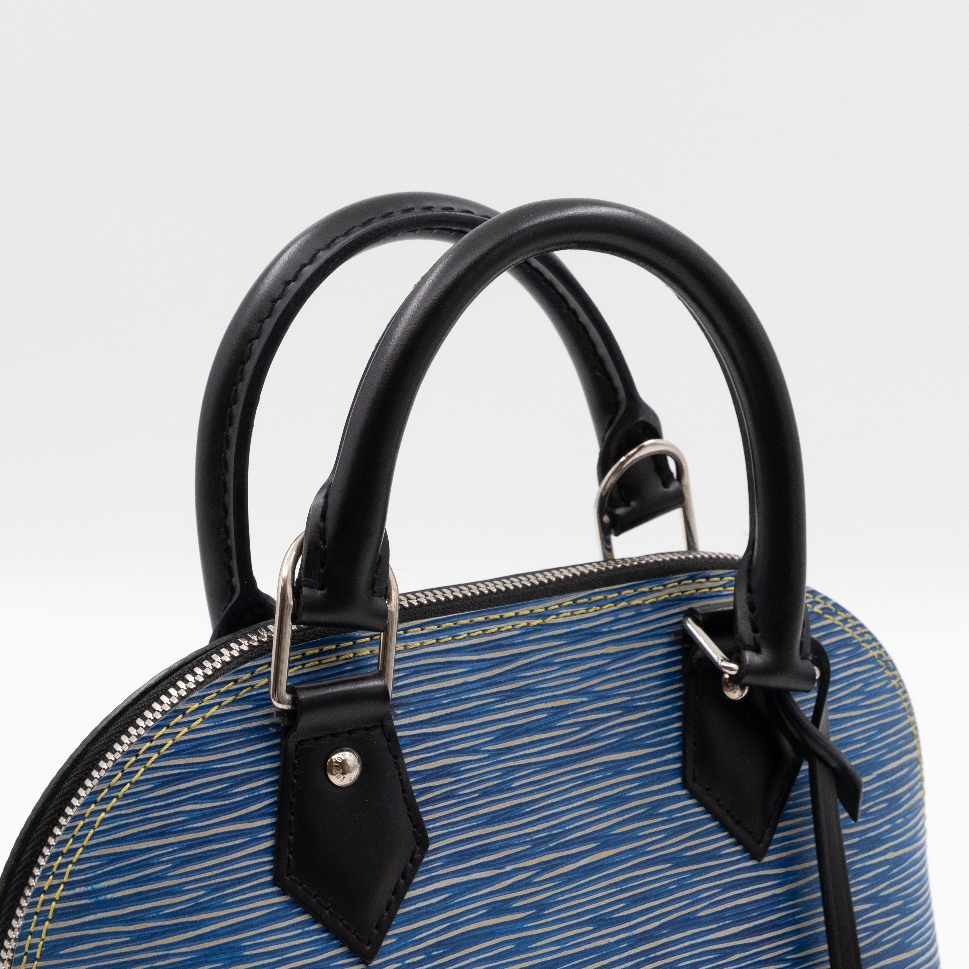 Alma BB Epi Leather Denim Blue Black