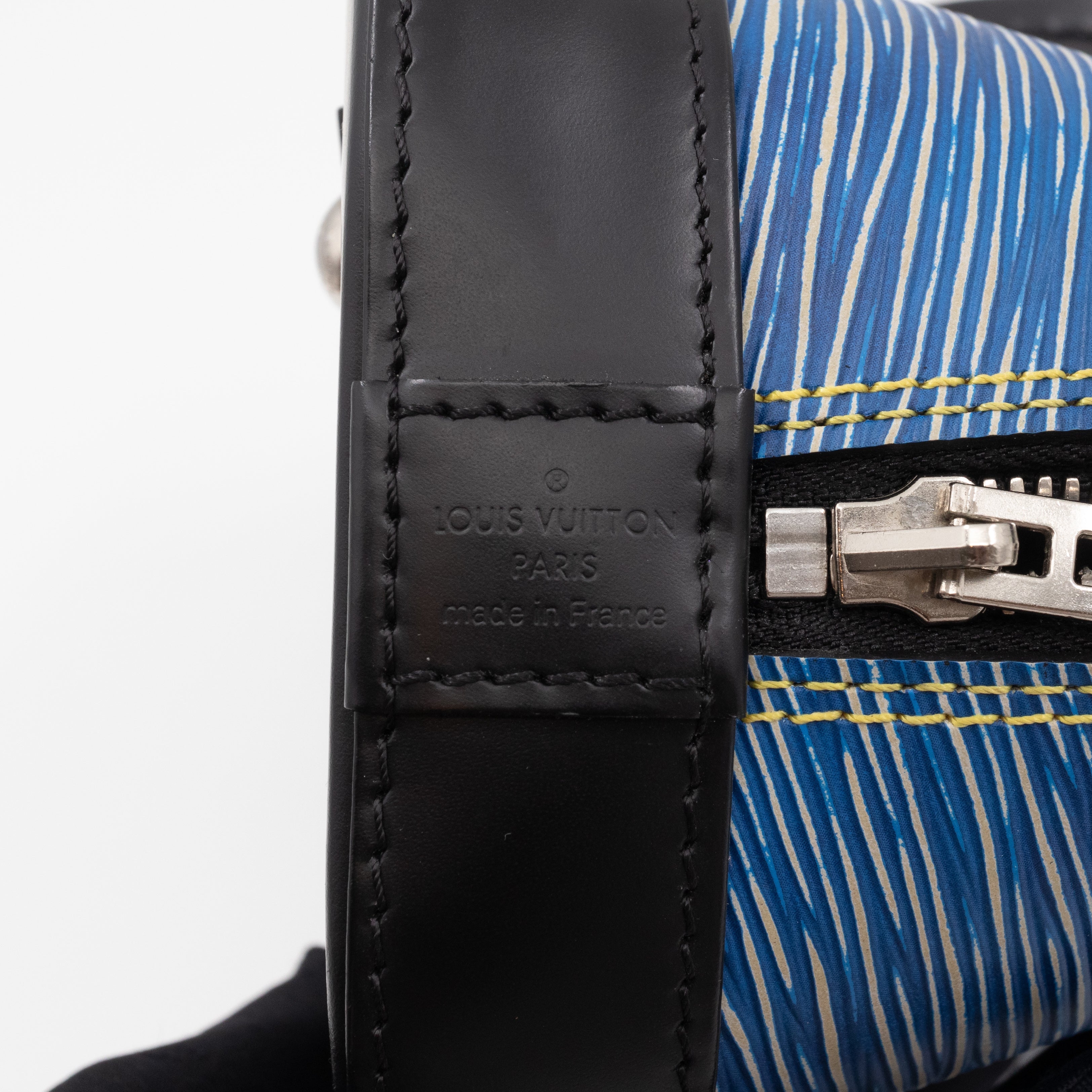 Alma BB Epi Leather Denim Blue Black