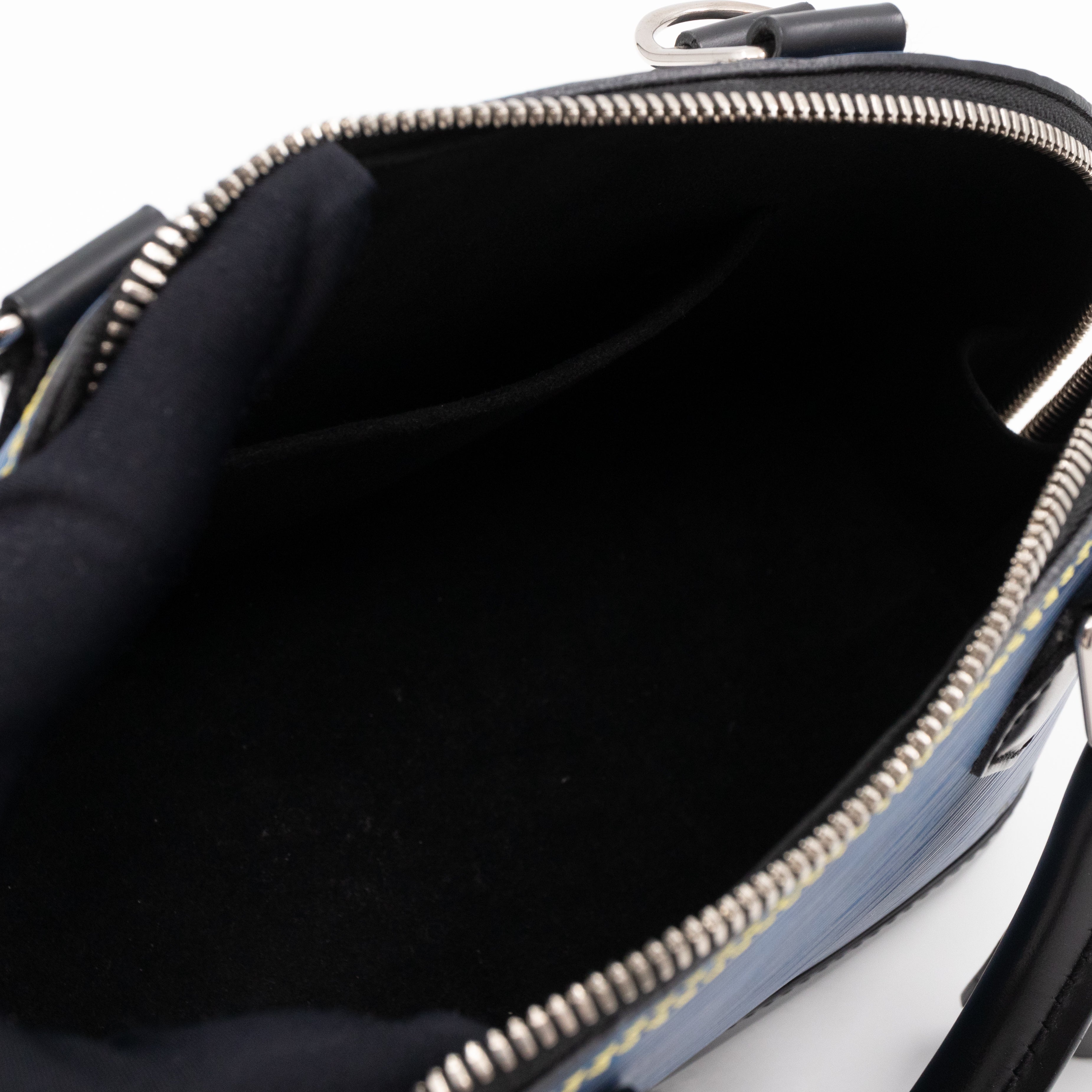 Alma BB Epi Leather Denim Blue Black