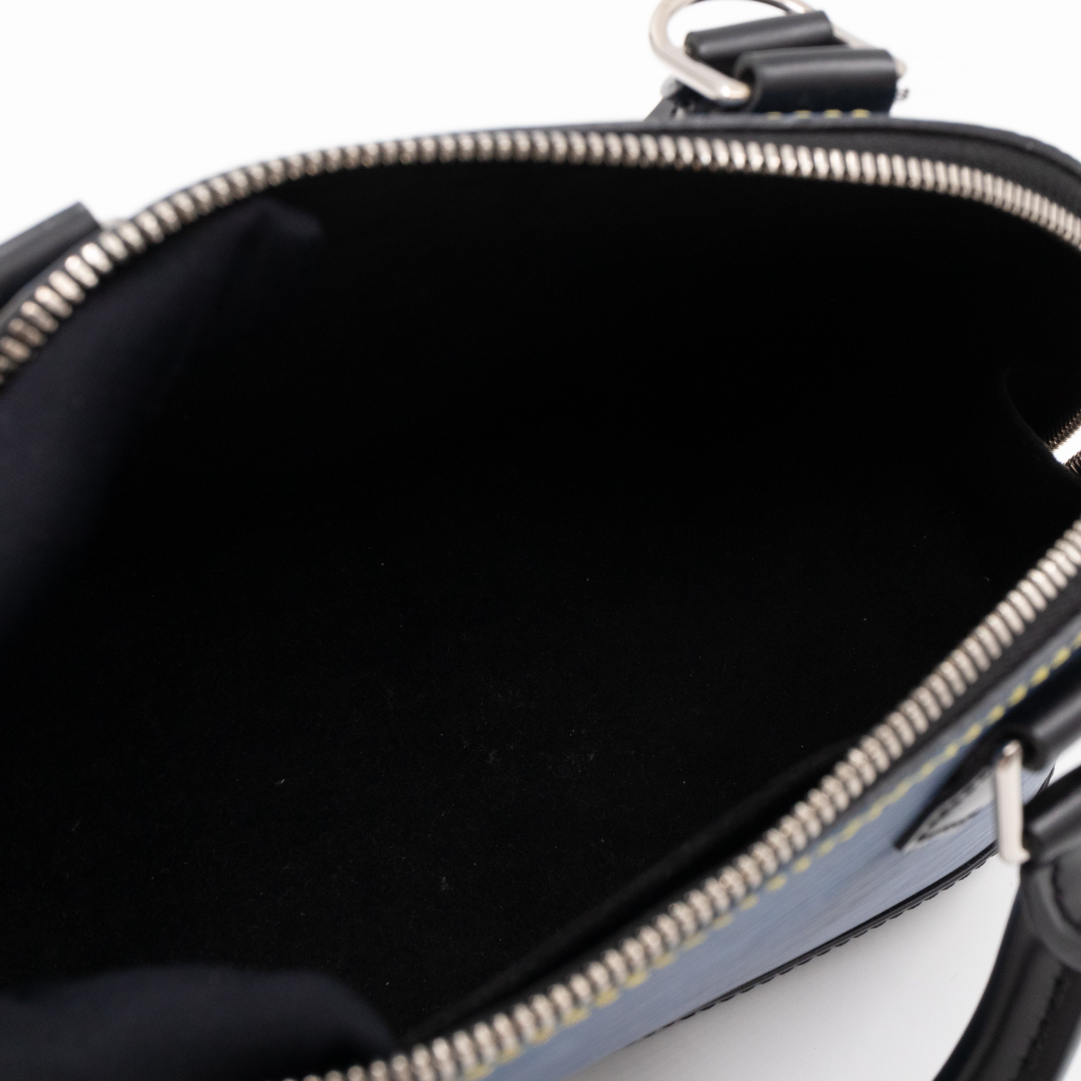 Alma BB Epi Leather Denim Blue Black