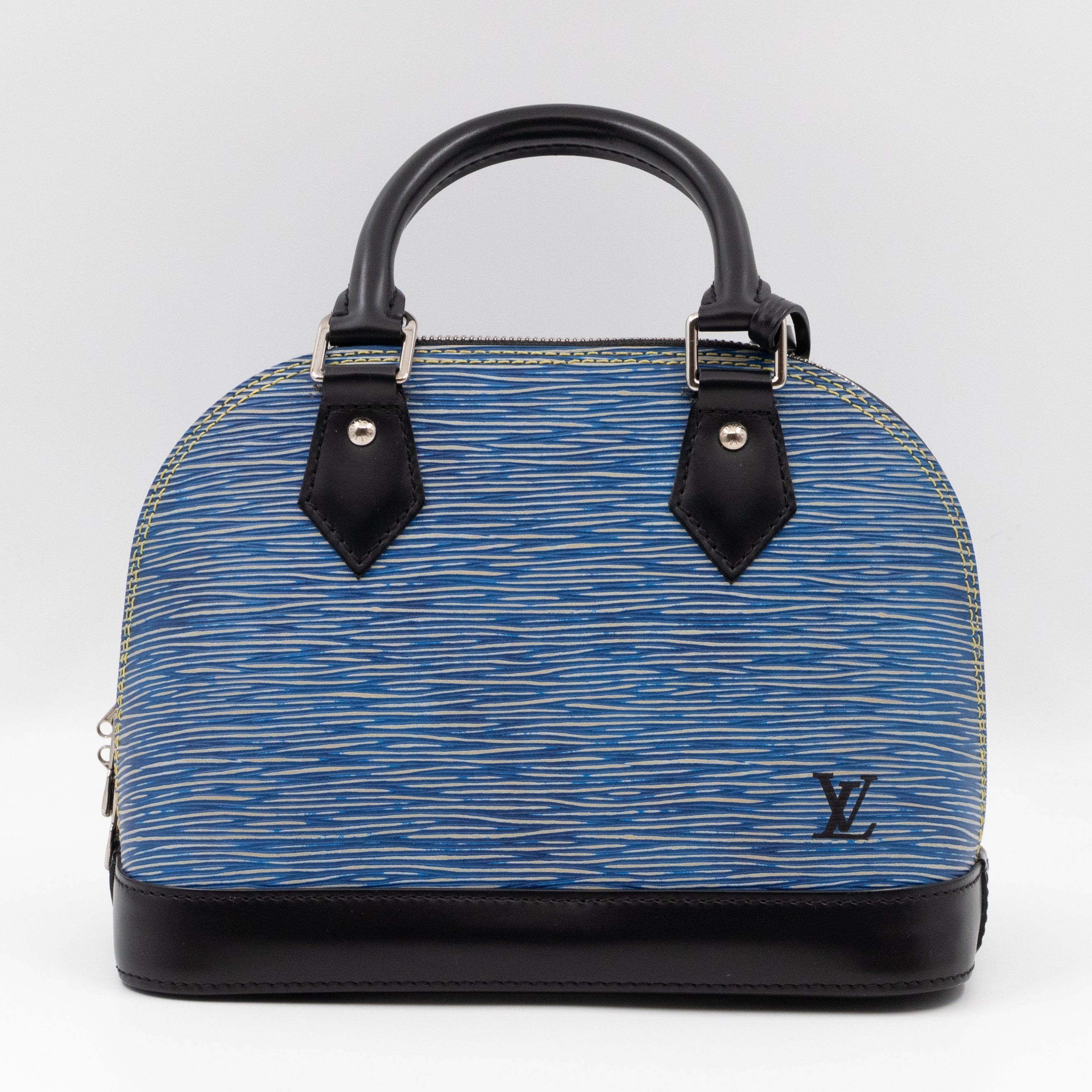 Alma BB Epi Leather Denim Blue Black