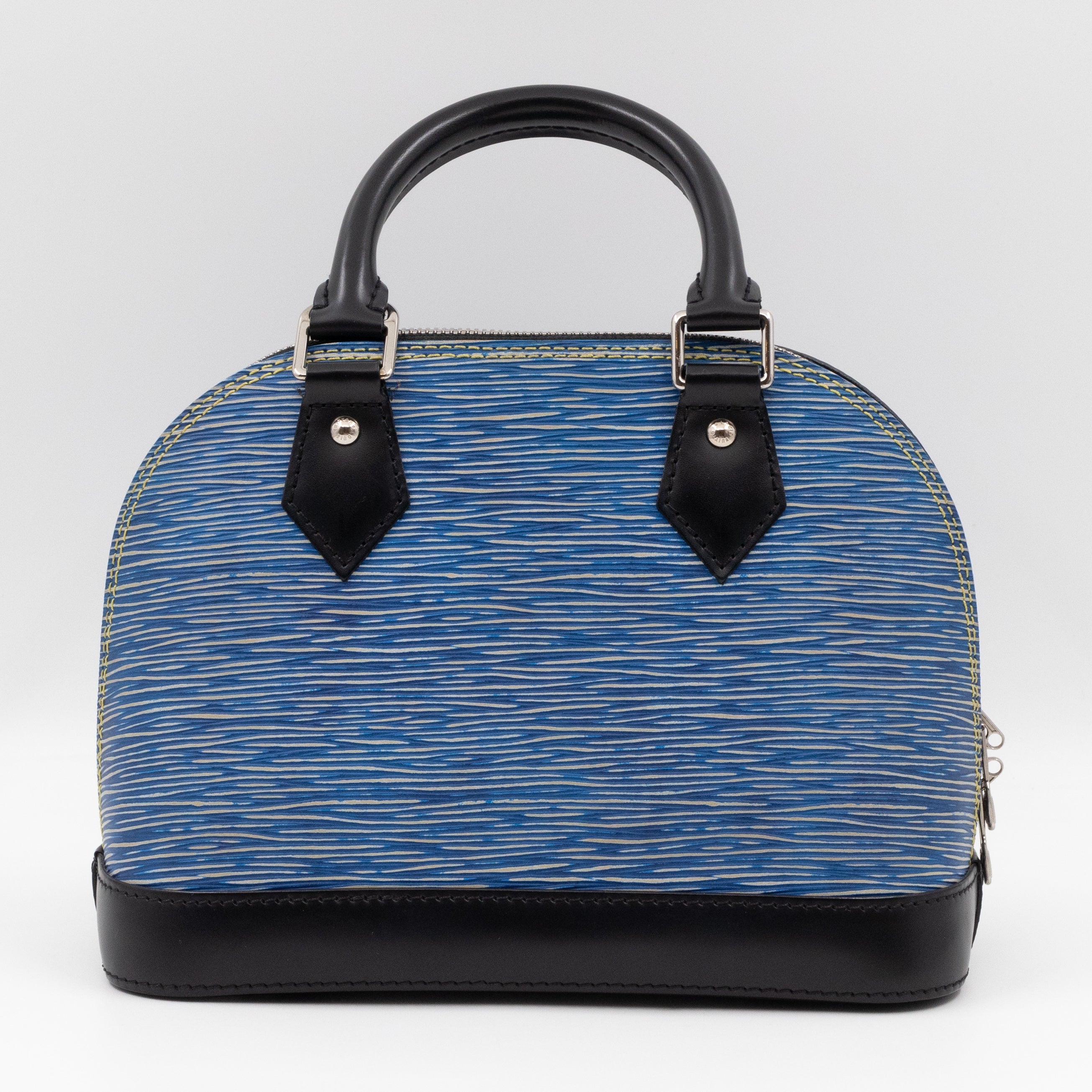 Alma BB Epi Leather Denim Blue Black