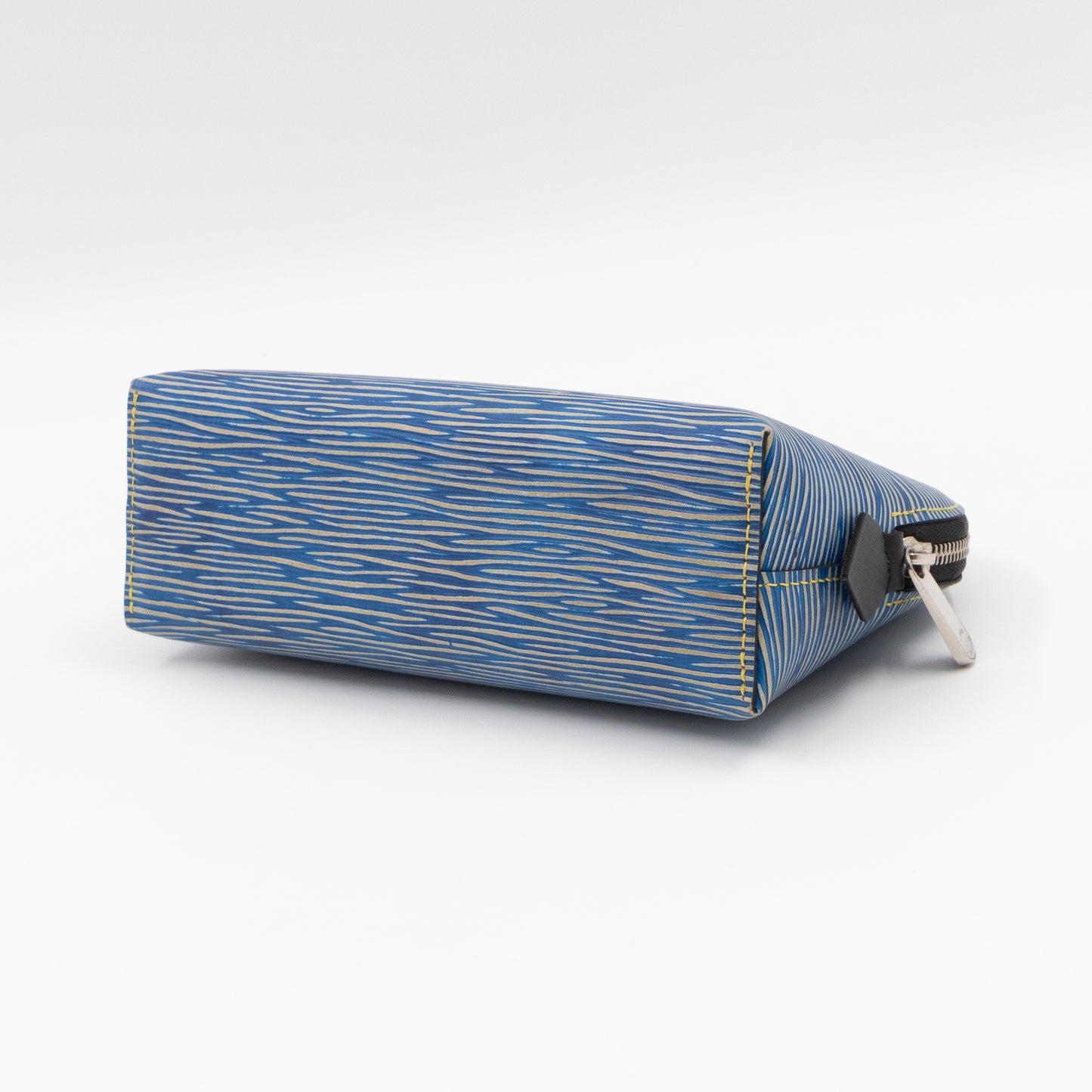 Cosmetic Pouch PM Epi Leather Denim Blue