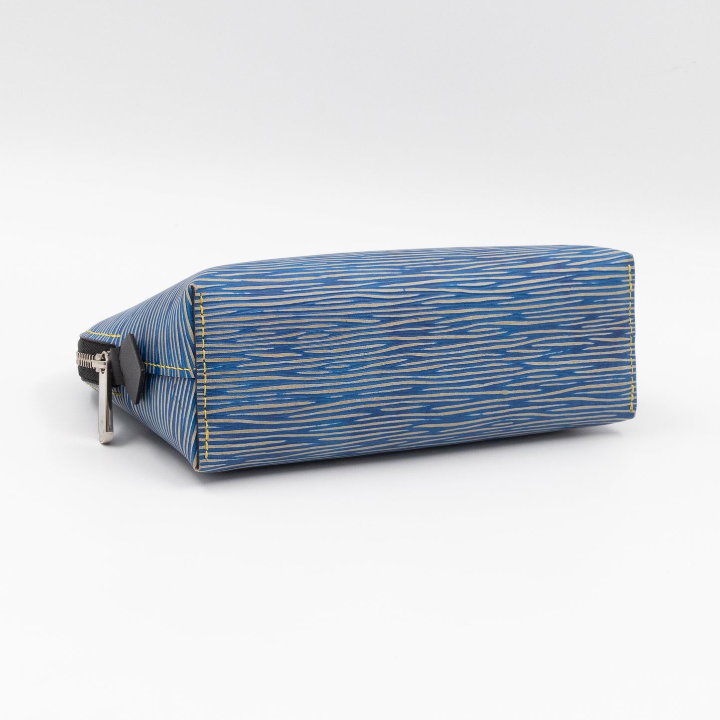 Cosmetic Pouch PM Epi Leather Denim Blue