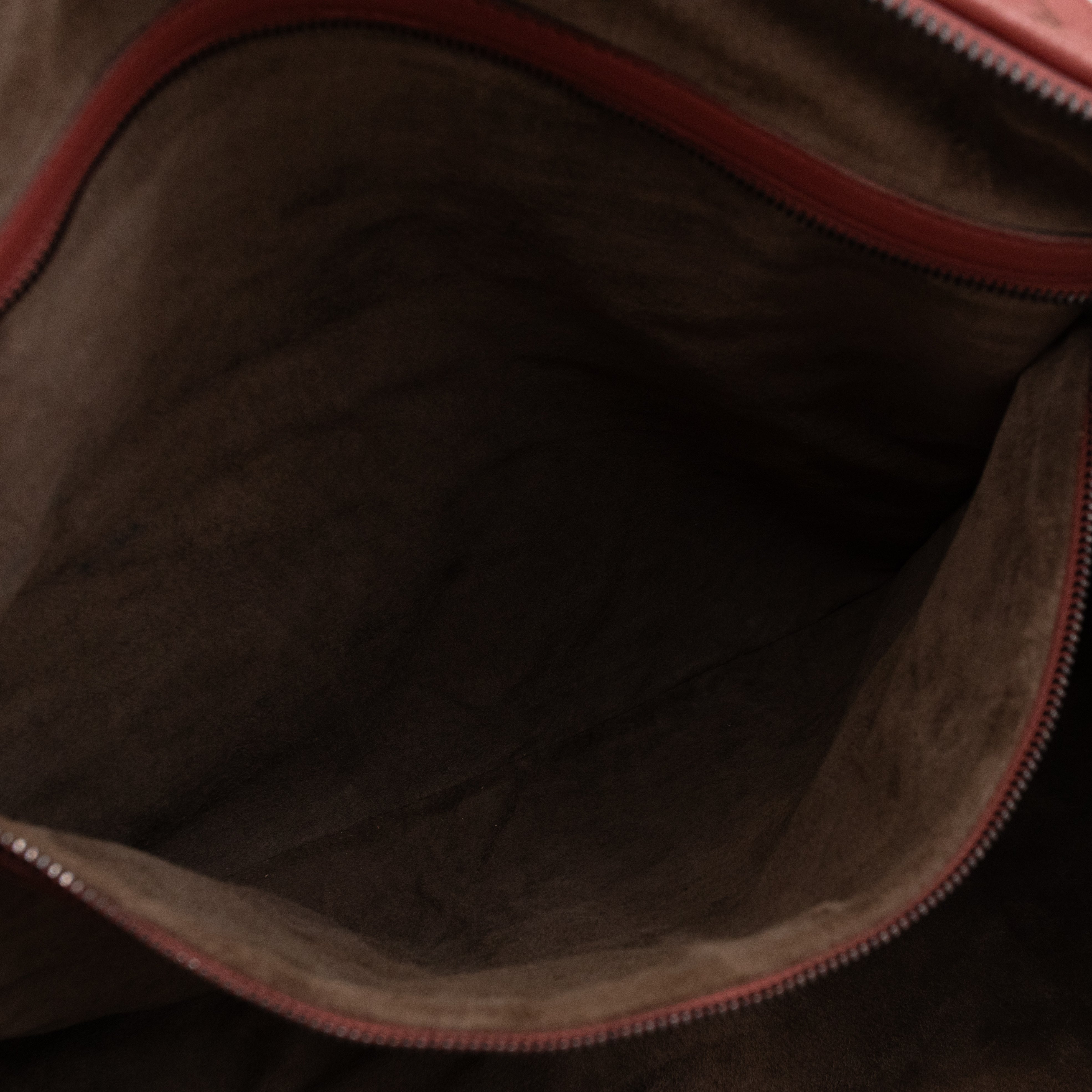 Large Convertible Tote Bag Intrecciato Brick Brown Leather