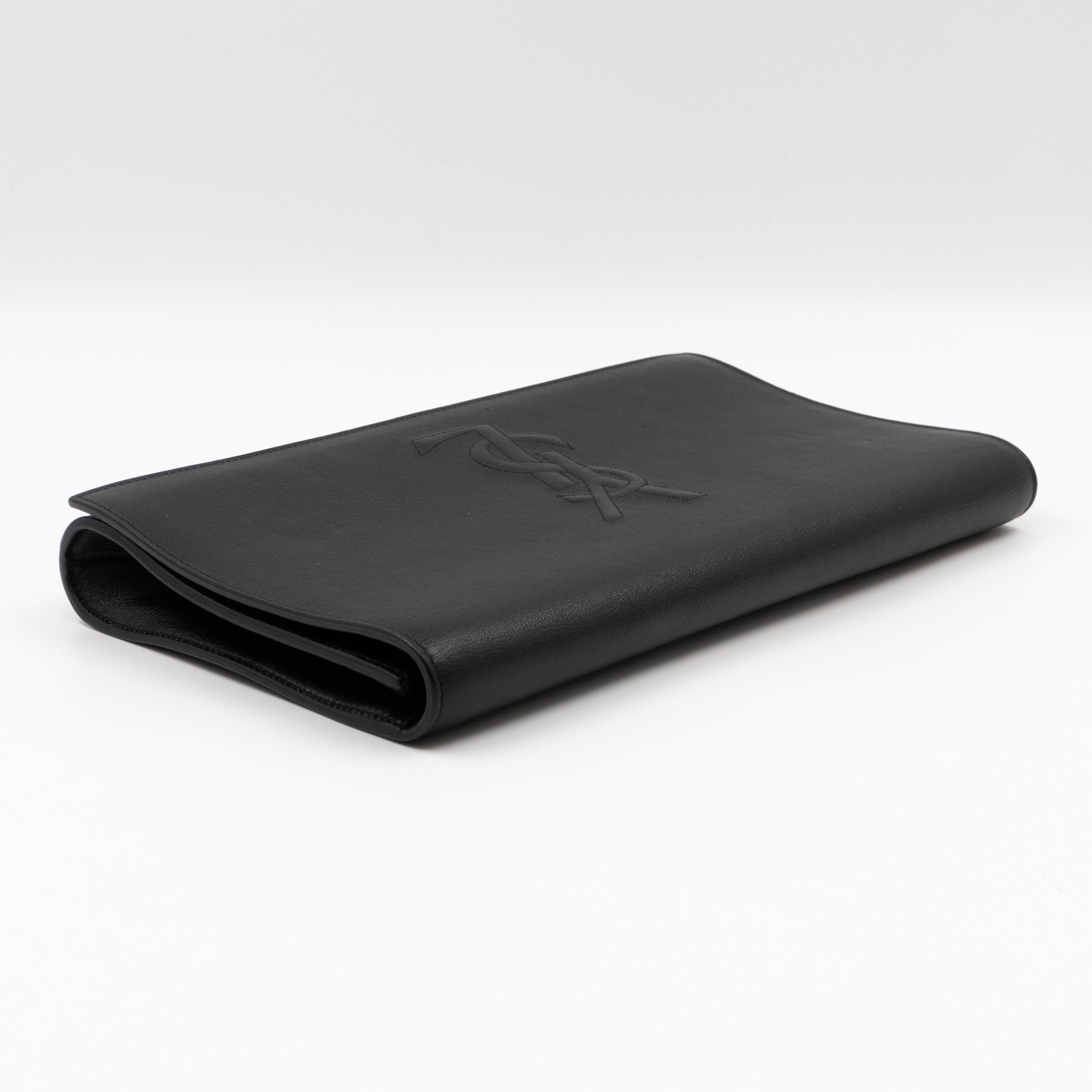 Belle De Jour Clutch Large Leather Black