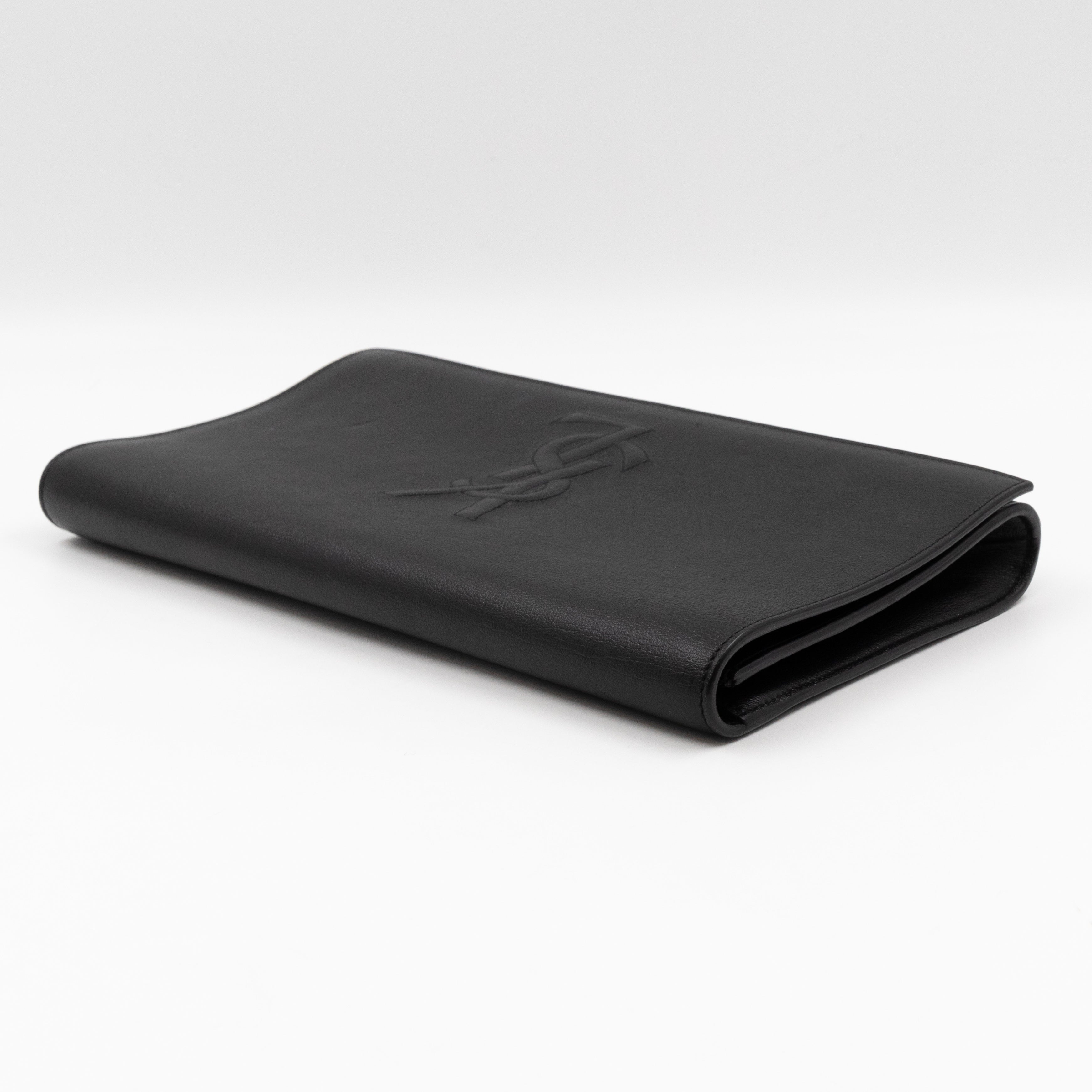 Belle De Jour Clutch Large Leather Black