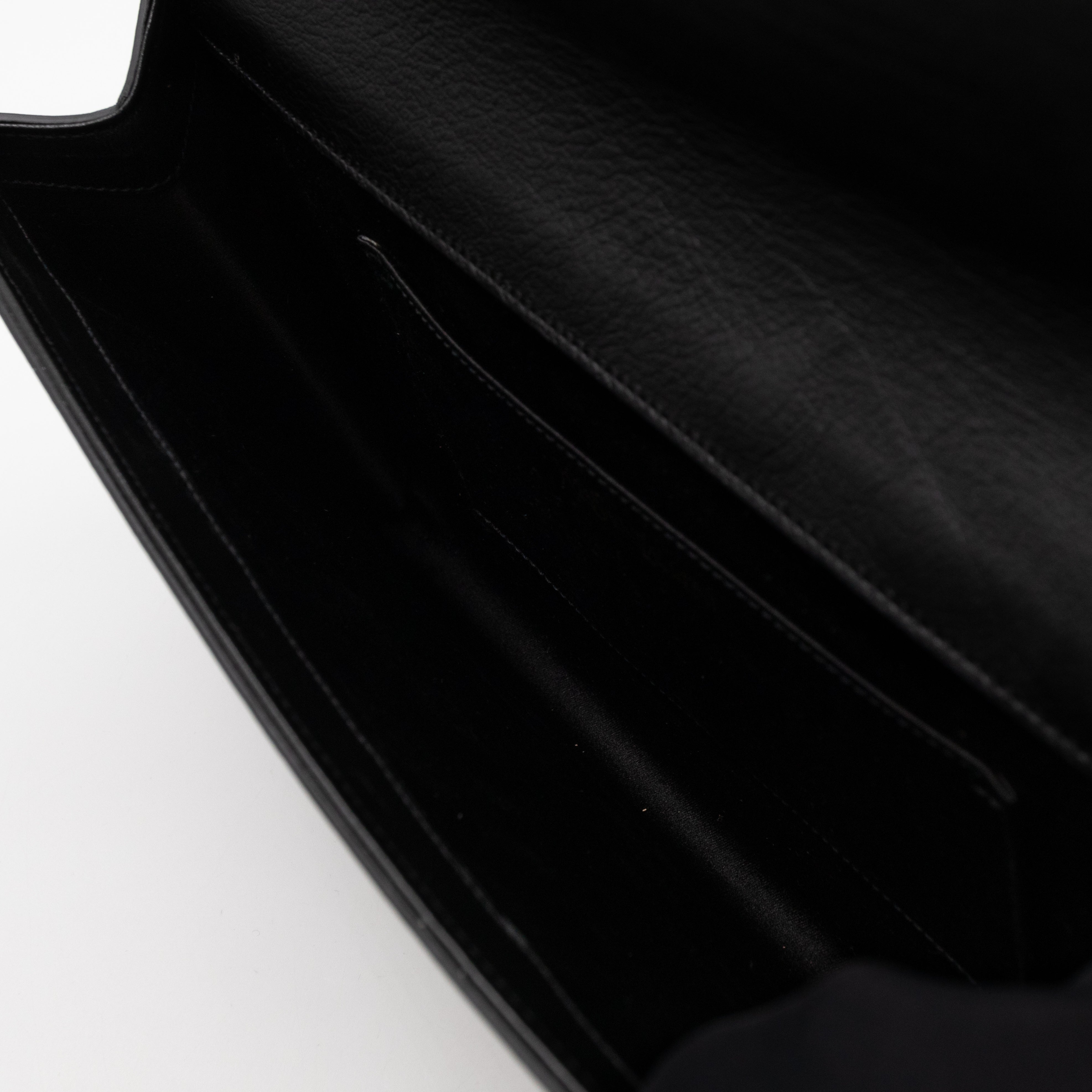 Belle De Jour Clutch Large Leather Black