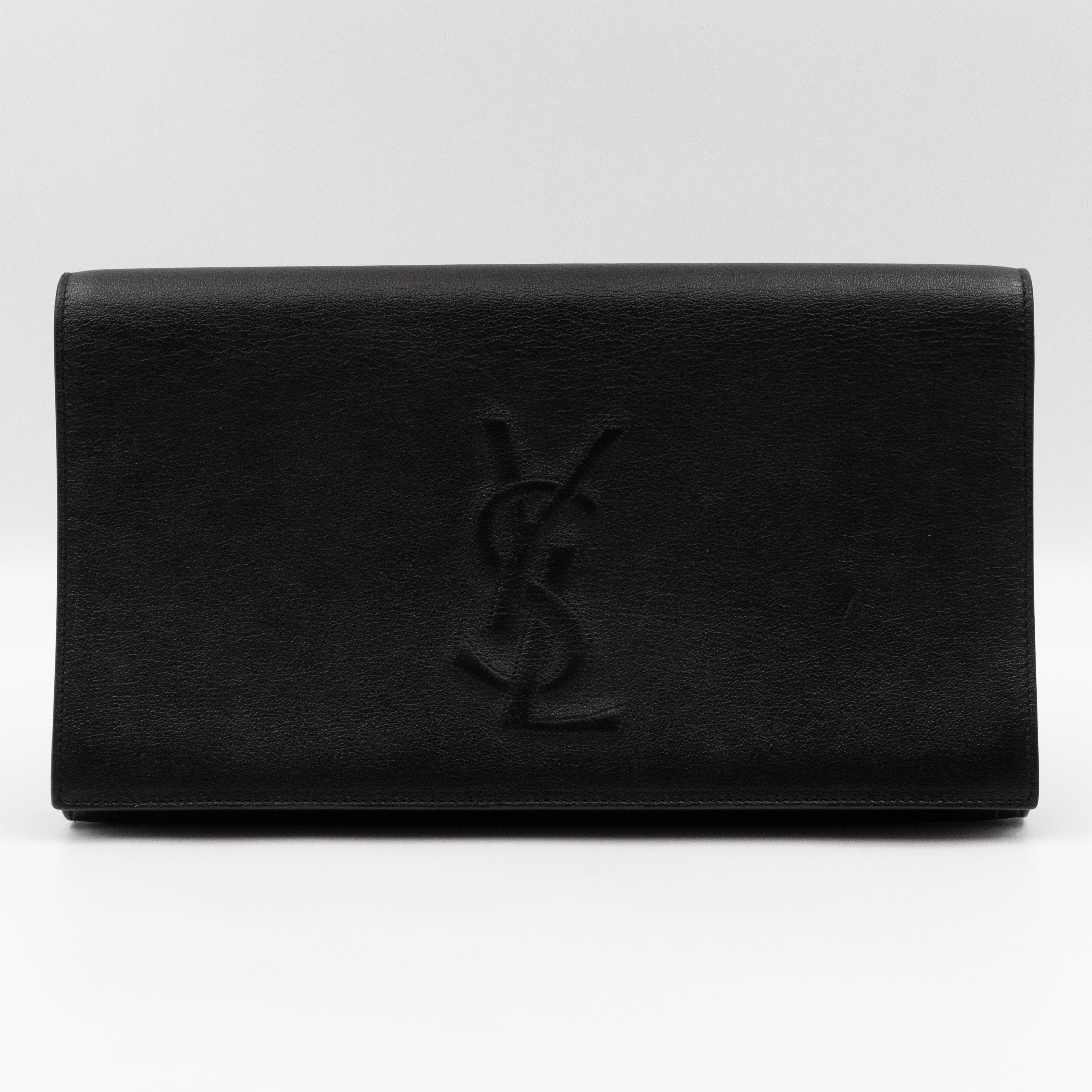 Belle De Jour Clutch Large Leather Black