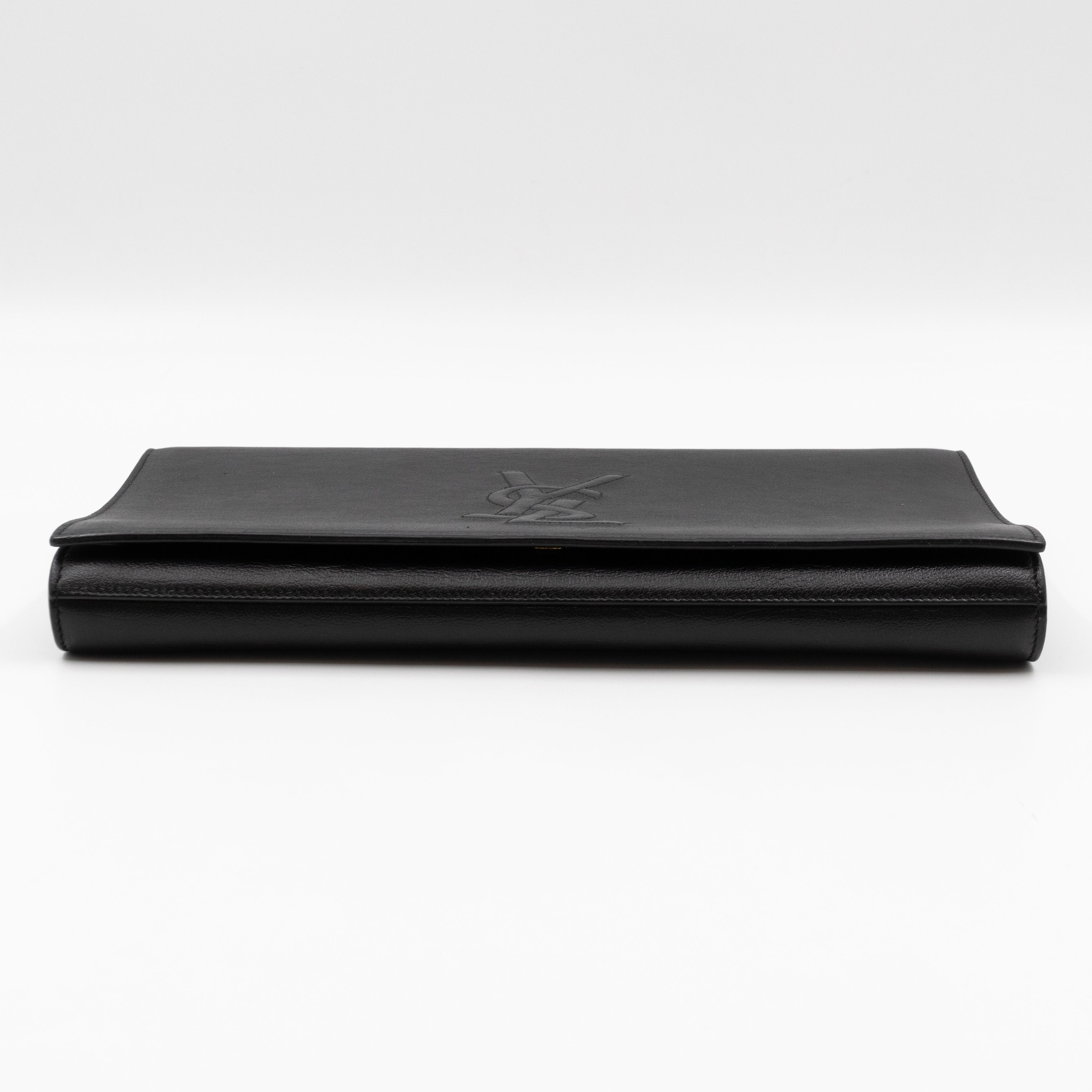 Belle De Jour Clutch Large Leather Black