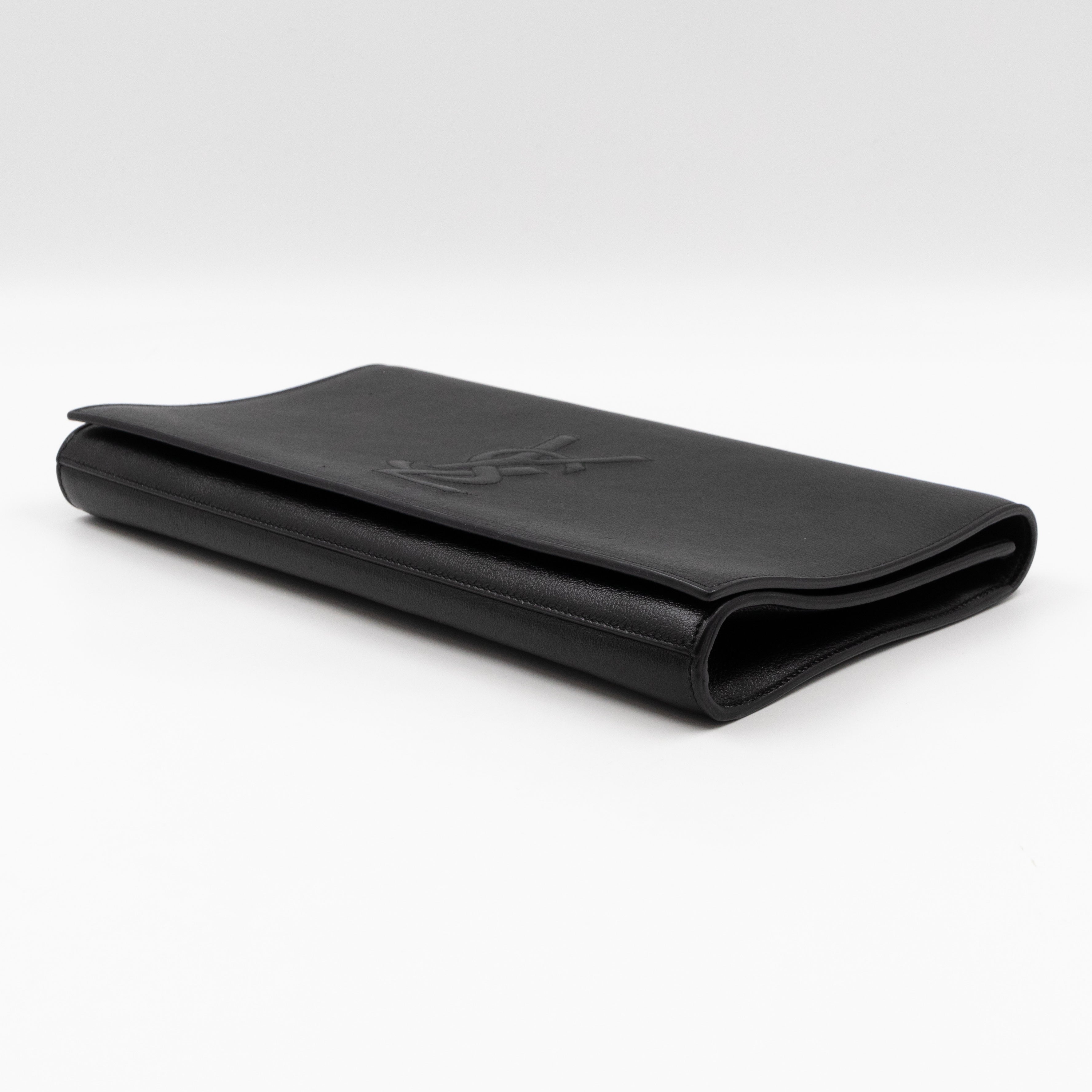 Belle De Jour Clutch Large Leather Black