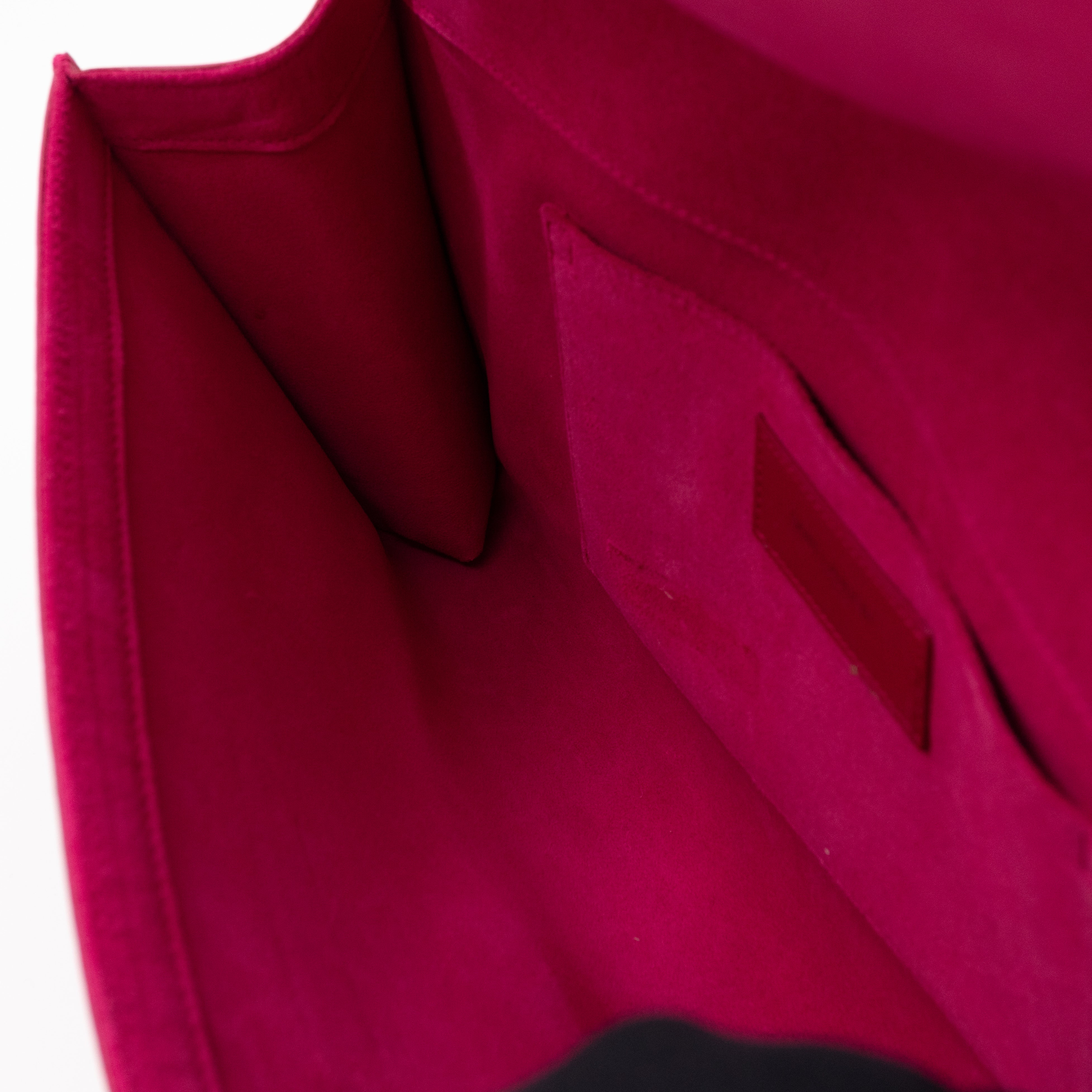 Chyc Ligne Y Clutch Pink Smooth Leather