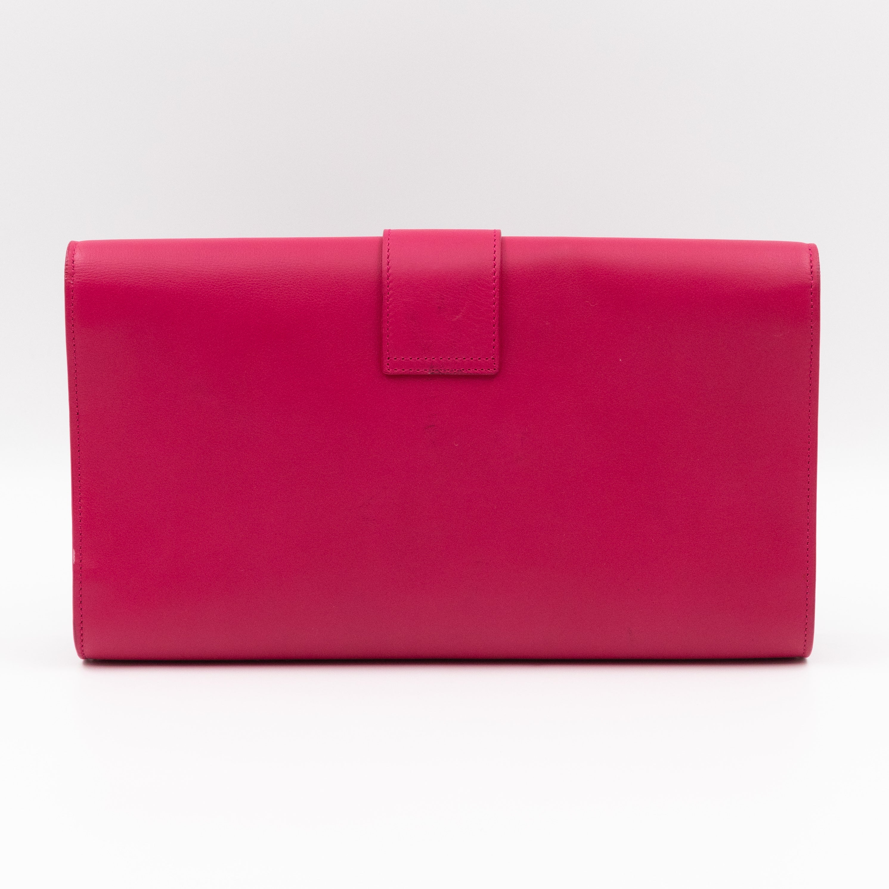 Chyc Ligne Y Clutch Pink Smooth Leather
