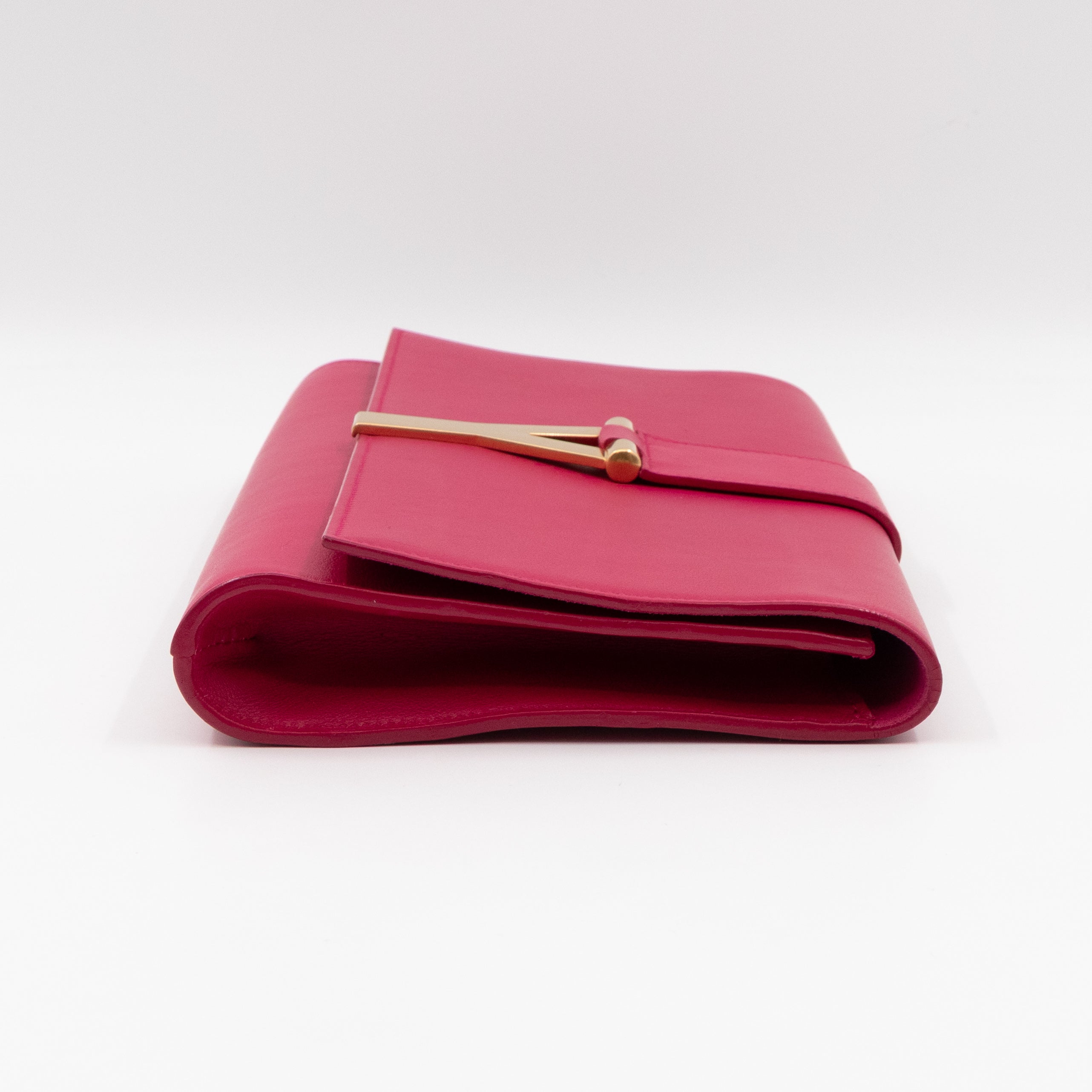 Chyc Ligne Y Clutch Pink Smooth Leather