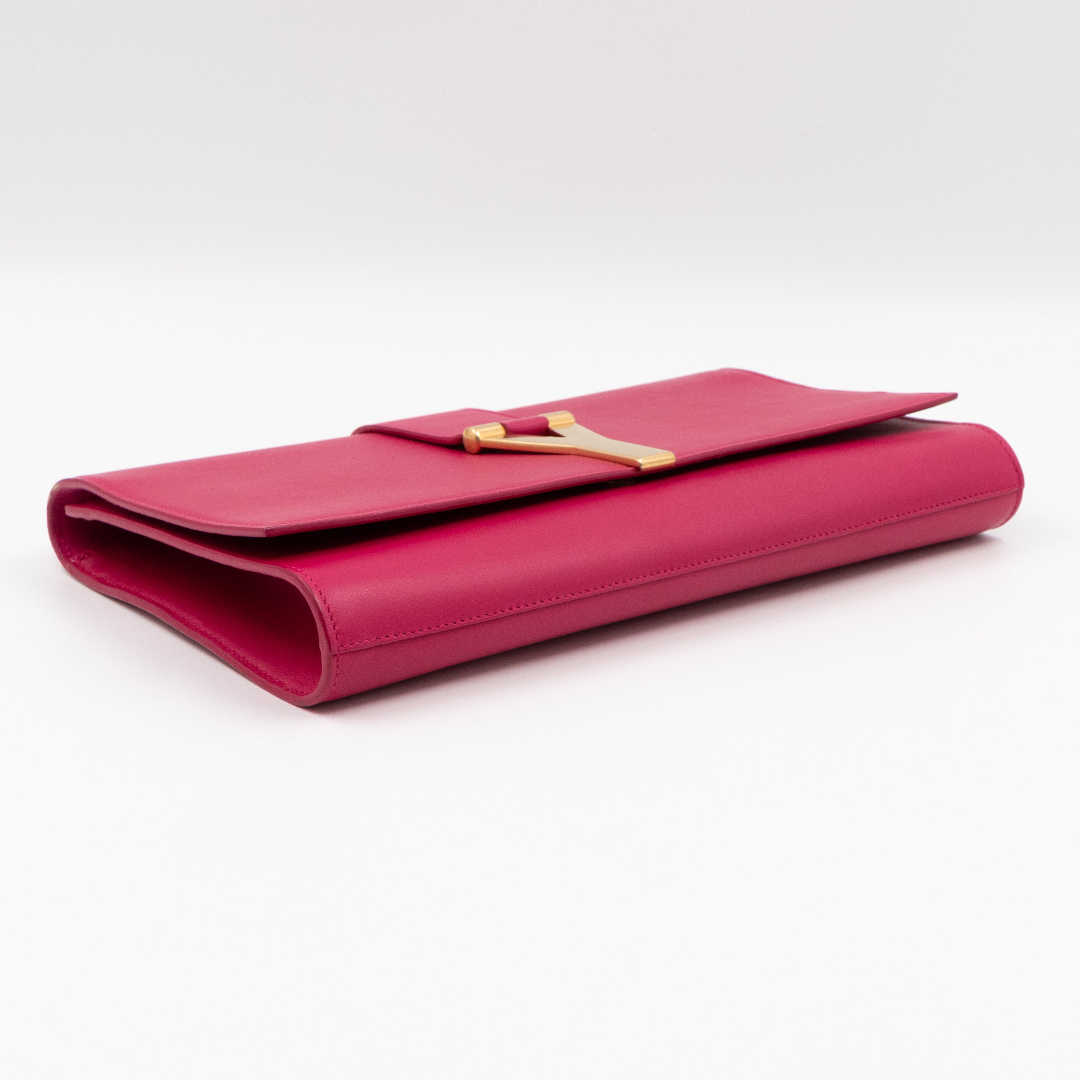 Chyc Ligne Y Clutch Pink Smooth Leather