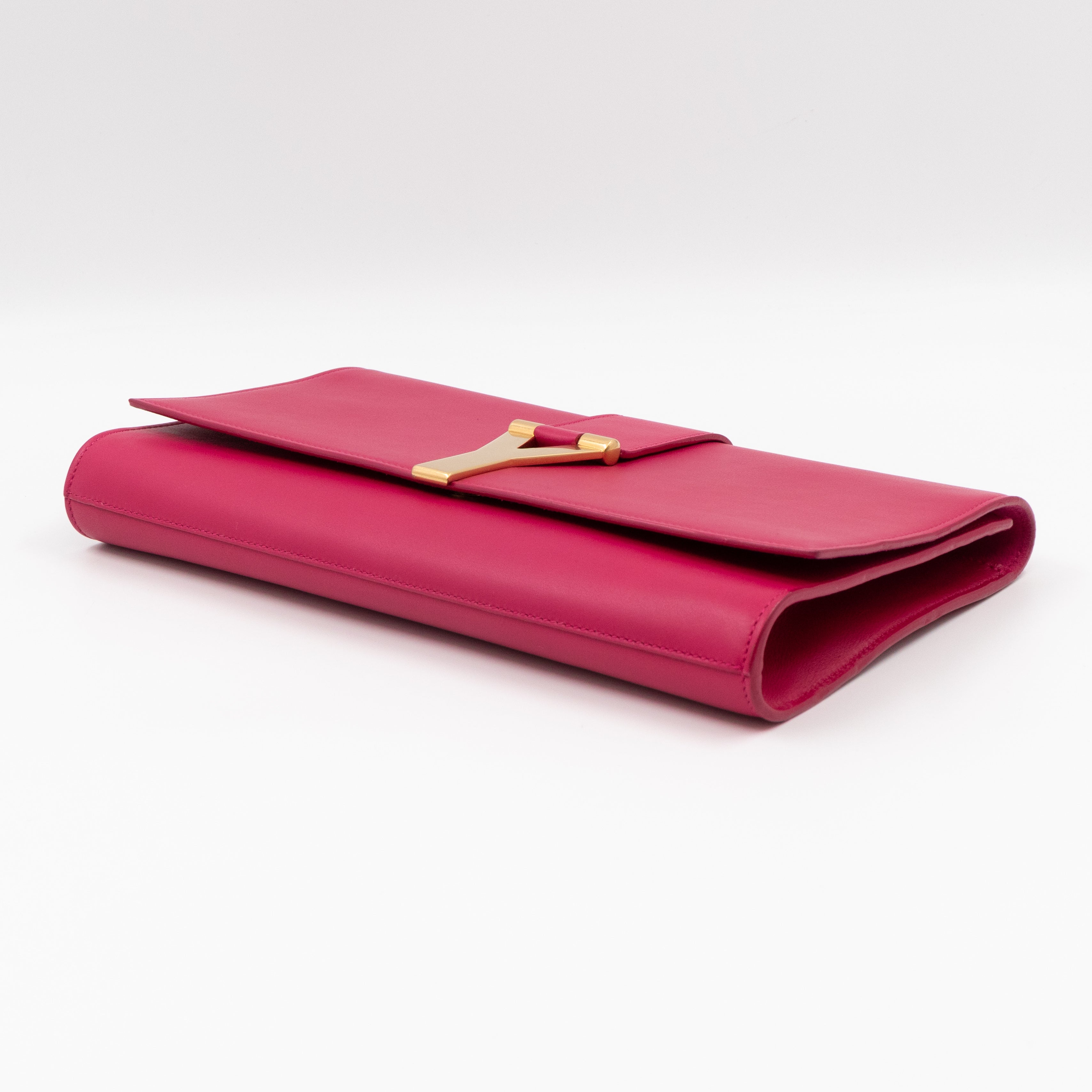 Chyc Ligne Y Clutch Pink Smooth Leather