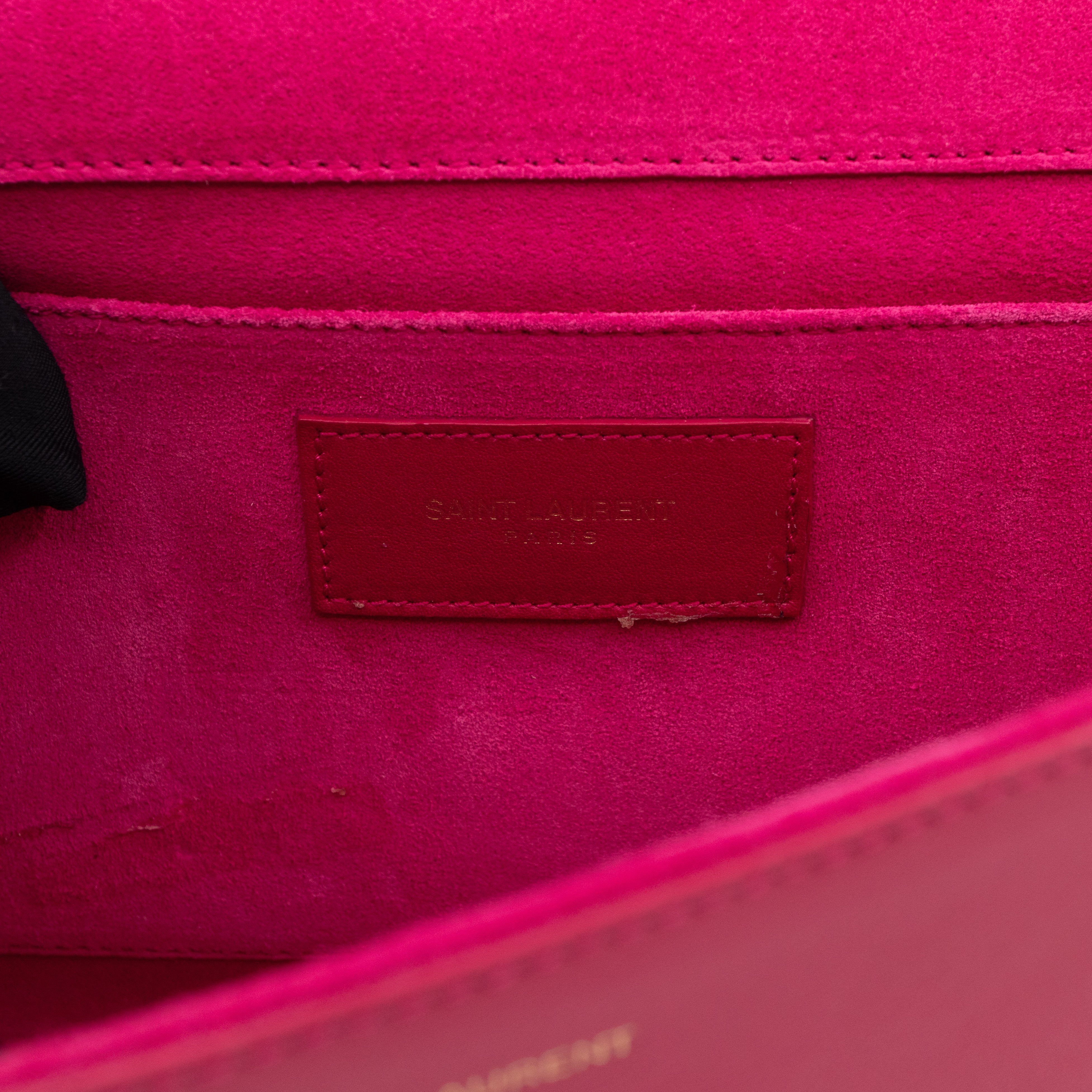 Chyc Ligne Y Clutch Pink Smooth Leather
