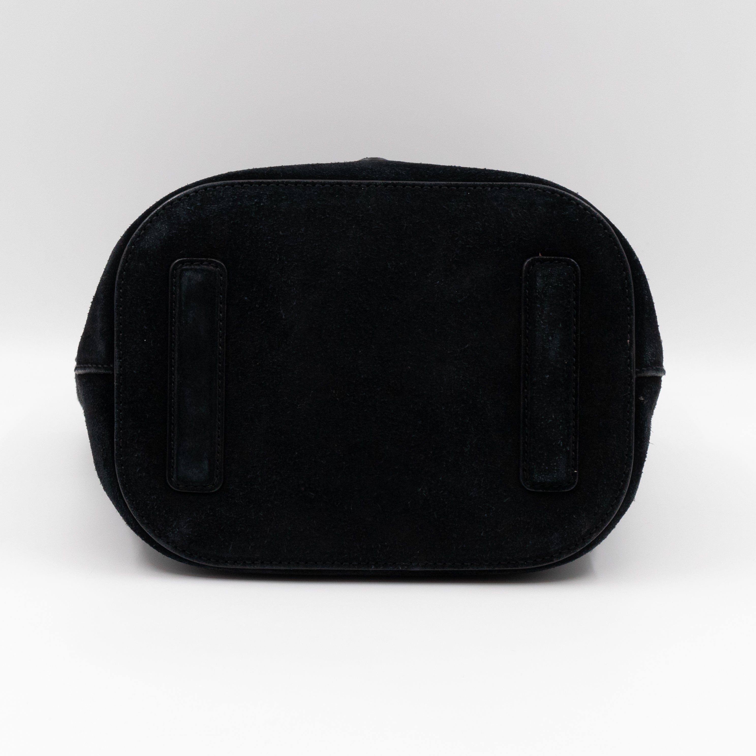 Small Jackie Soft Bucket Bag Black Suede Leather