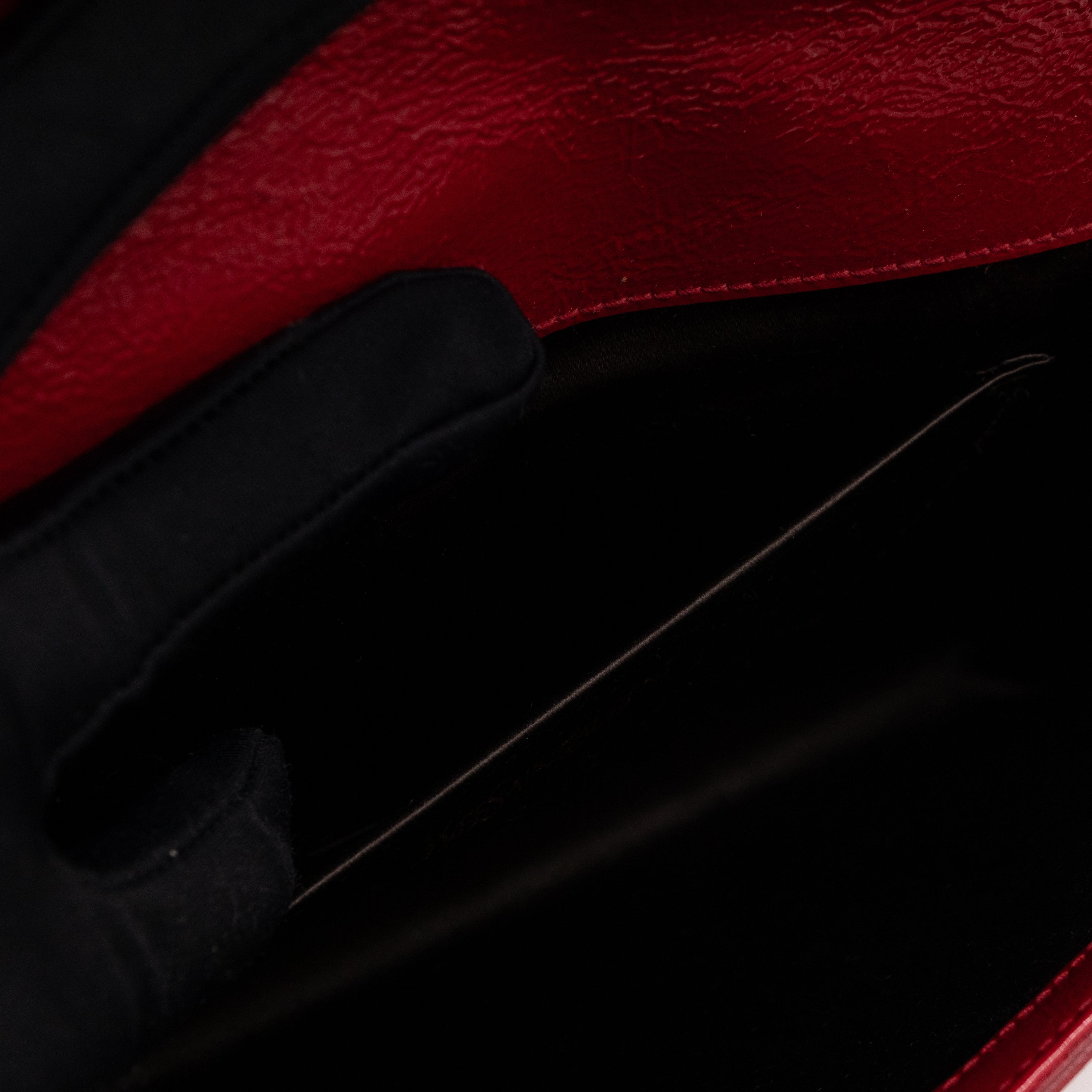 Belle De Jour Clutch Patent Leather Red