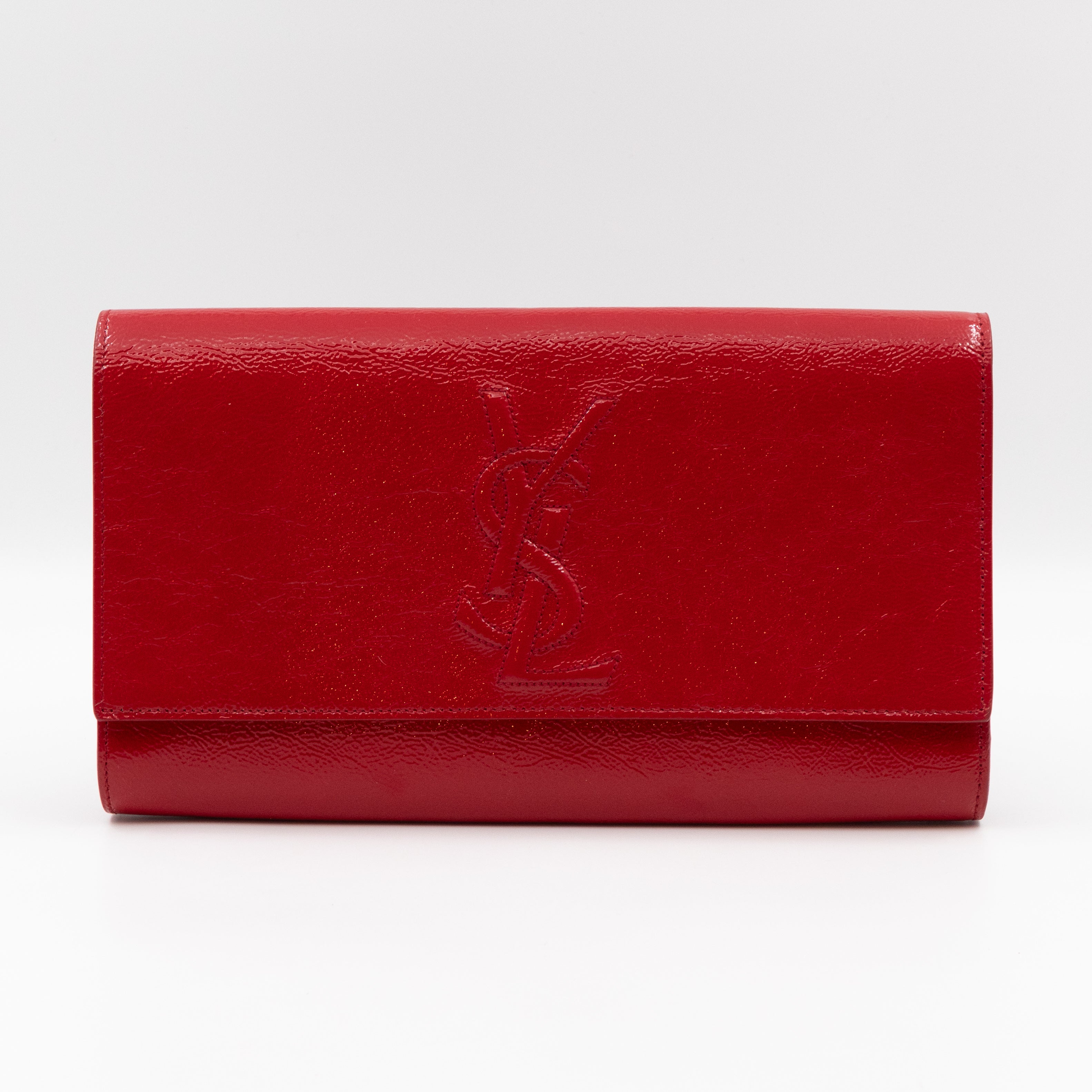 Belle De Jour Clutch Patent Leather Red