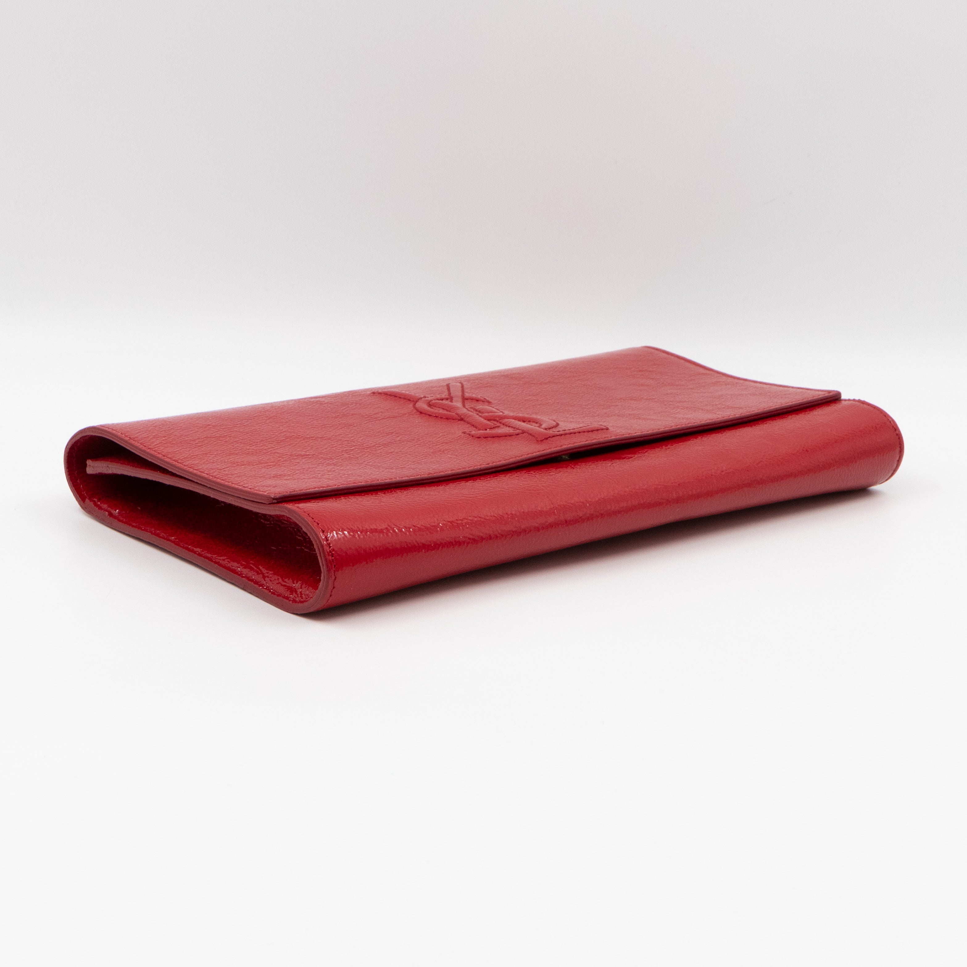 Belle De Jour Clutch Patent Leather Red
