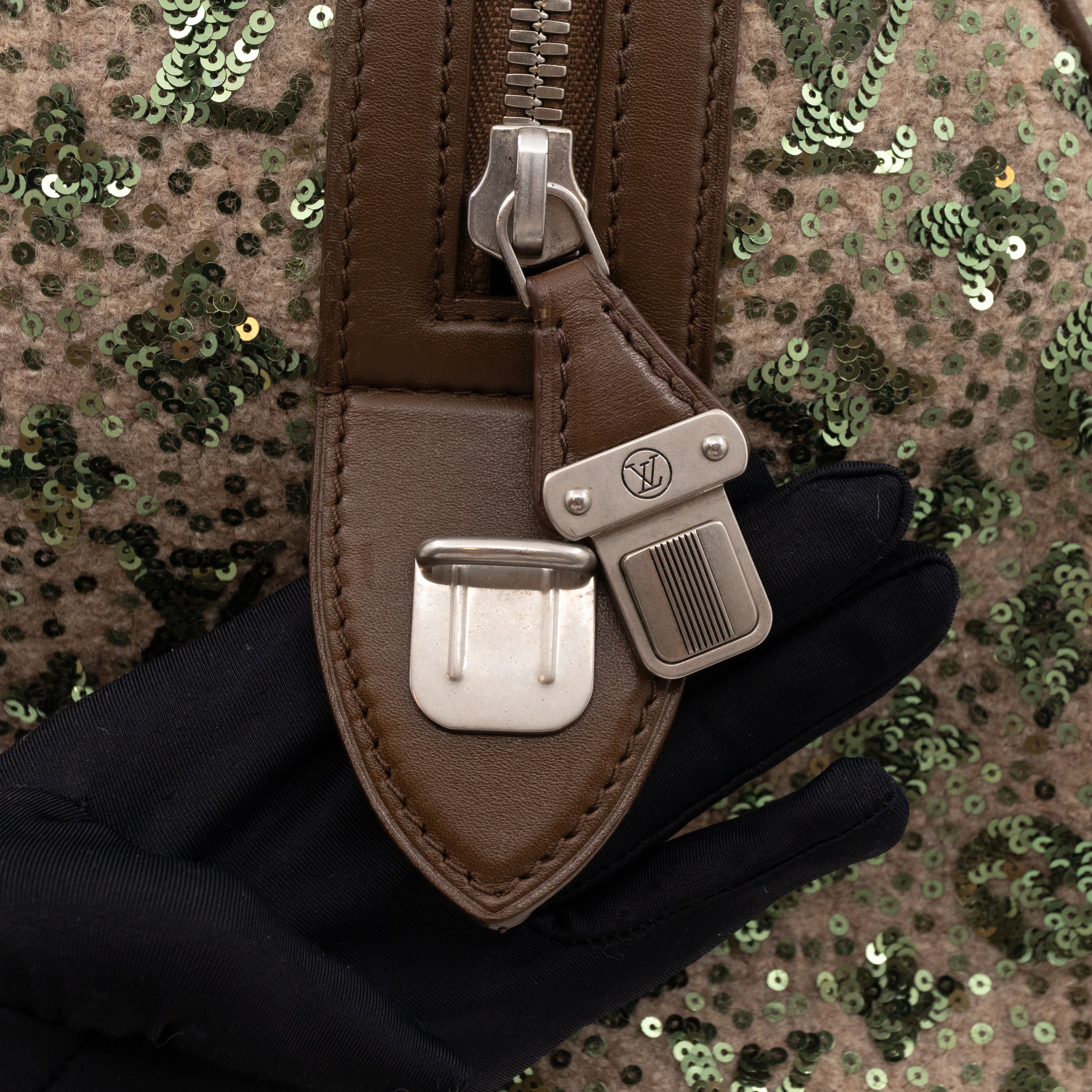 Sunshine Express Speedy 30 Monogram Sequin Green