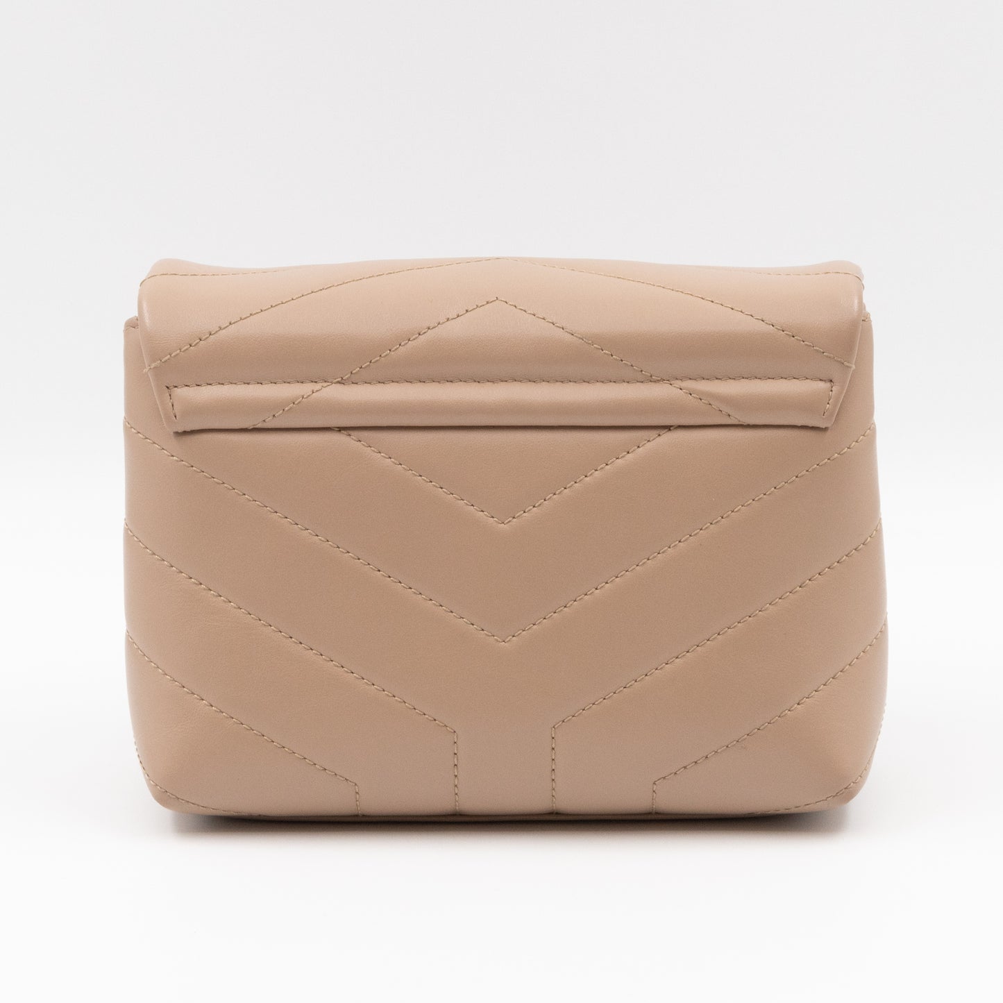 Loulou Toy Strap Bag Dark Beige Leather