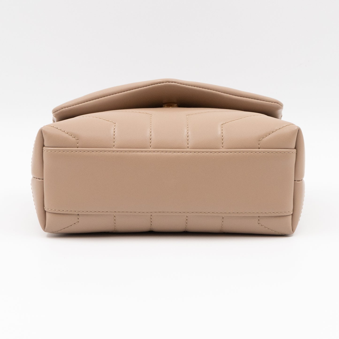 Loulou Toy Strap Bag Dark Beige Leather