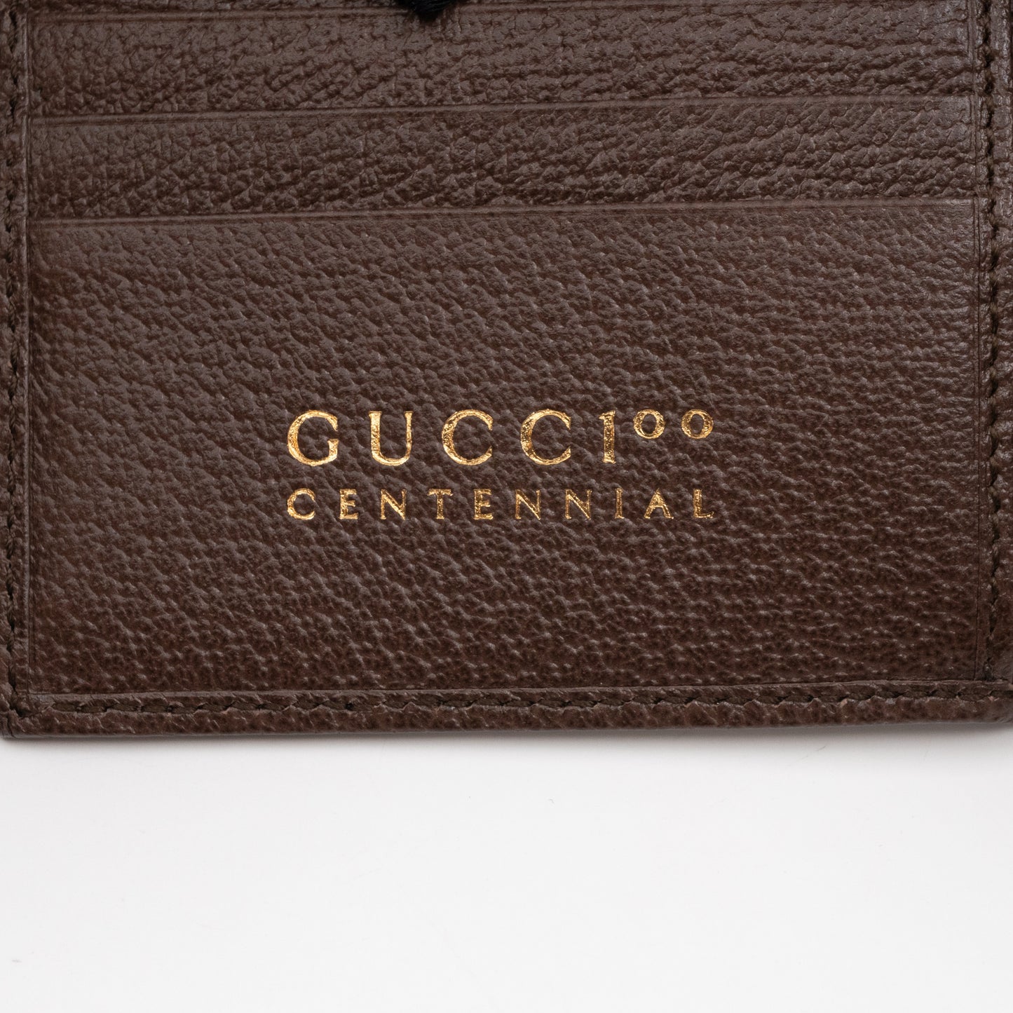 Gucci 100 Bi-Fold Wallet Brown Leather
